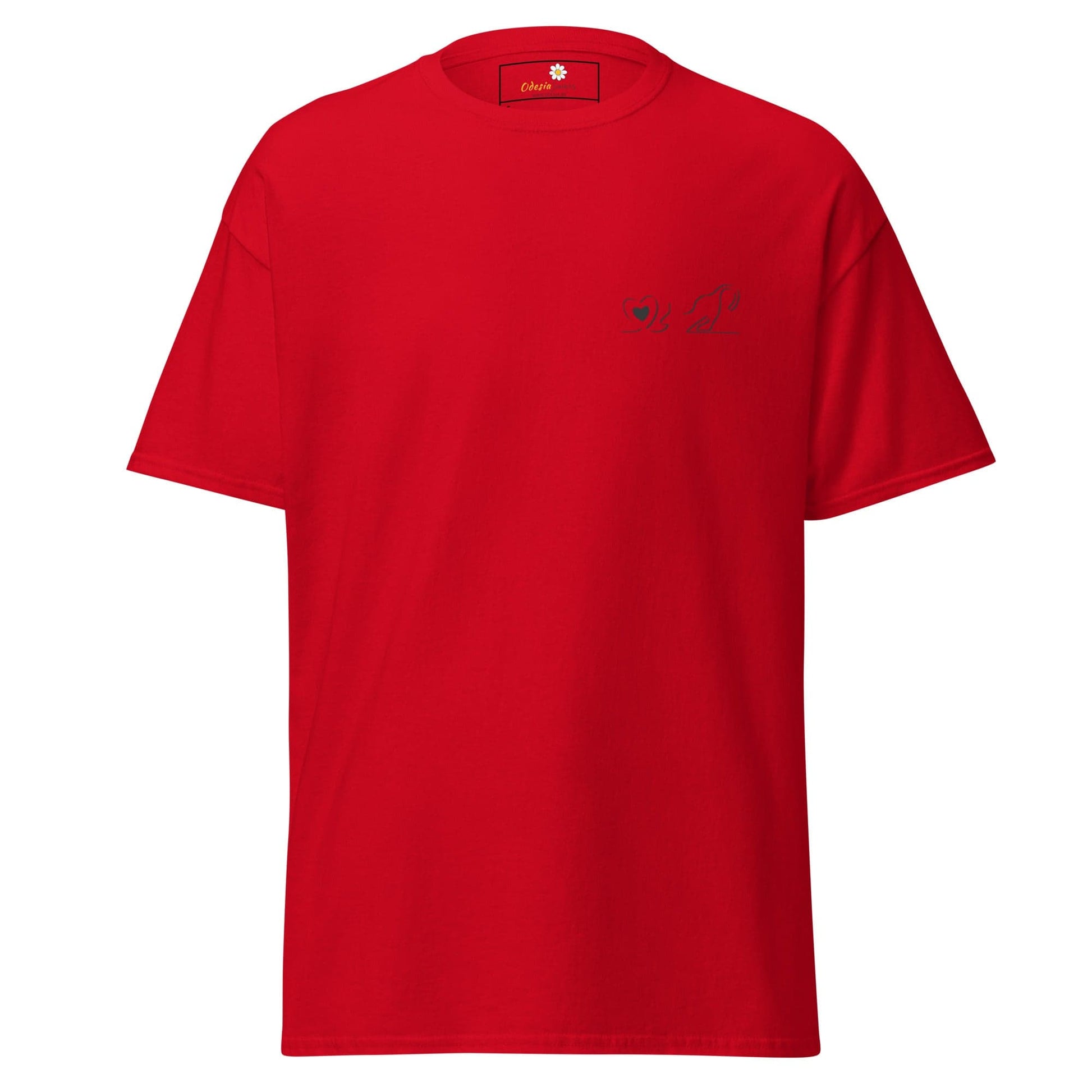 Unisex classic tee - ANIMALS LOVE CAT POCKET - REGULAR - Red / S