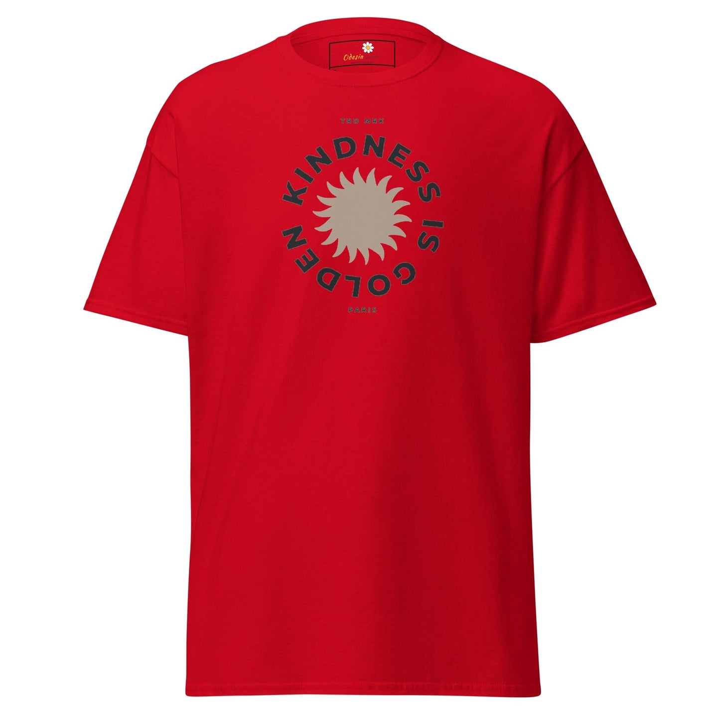 Unisex classic t-shirt - TEXT KINDNESS IS GOLDEN - REGULAR - Red / S