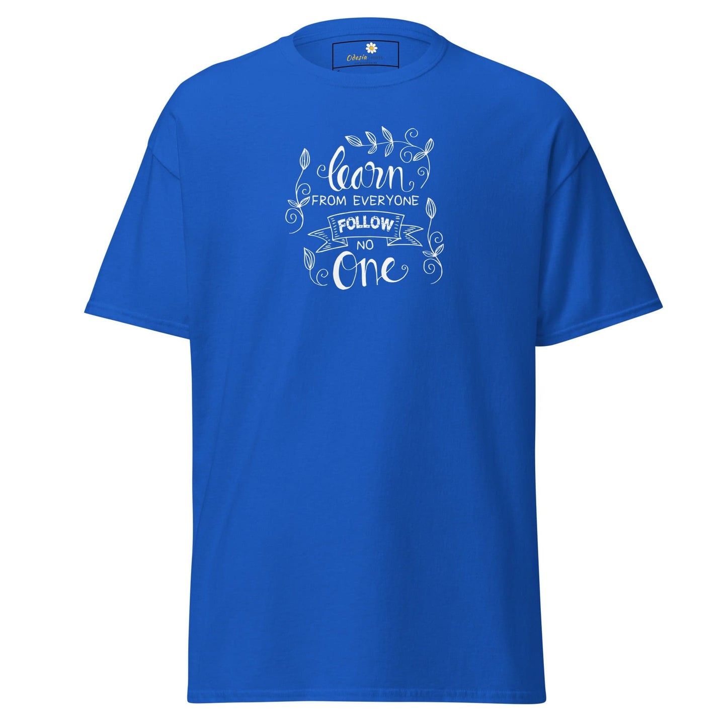 Unisex classic t-shirt - TEXT LEARN FROM EVERYONE - REGULAR - Royal / S