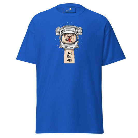 Unisex classic t-shirt - ASTRONAUT FUN LAMA SPACE - REGULAR - Royal / S