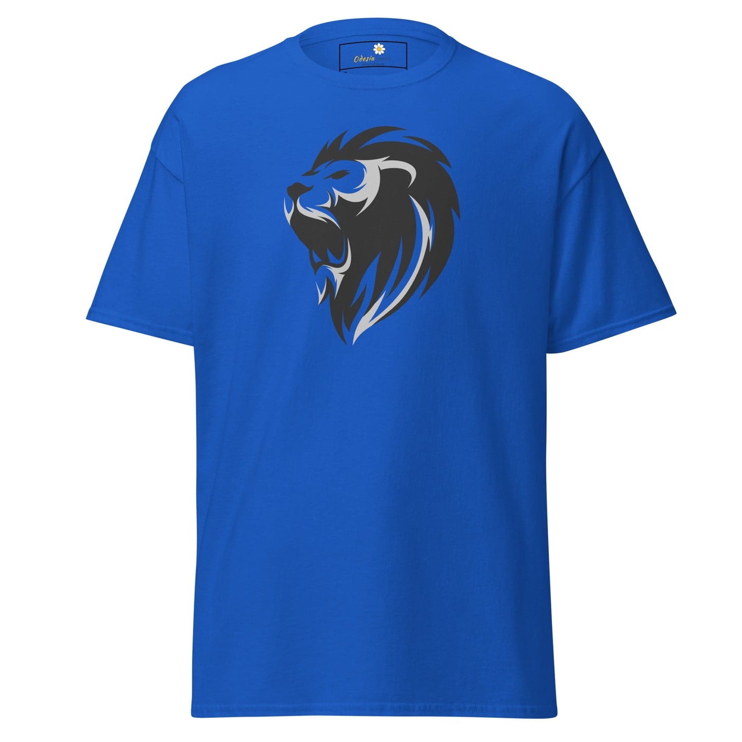 Unisex classic tee - WILD LIFE LION HEAD GREY - REGULAR - Royal / S