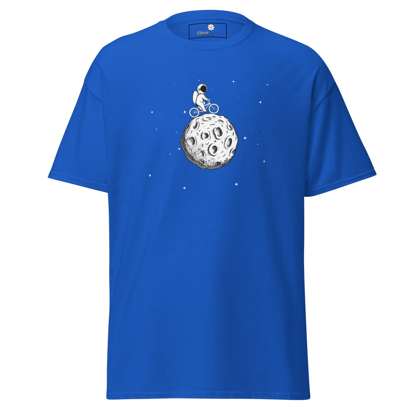Unisex classic t-shirt - ASTRONAUT RIDING BIKE MOON - REGULAR - Royal / S