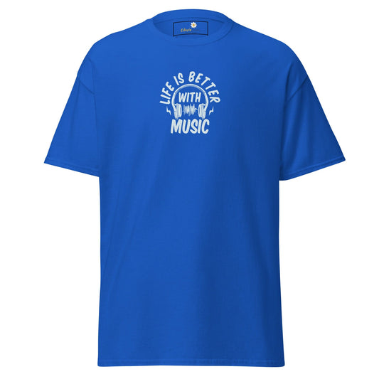Unisex classic tee - MUSIC IS BETTER - REGULAR - Royal / S