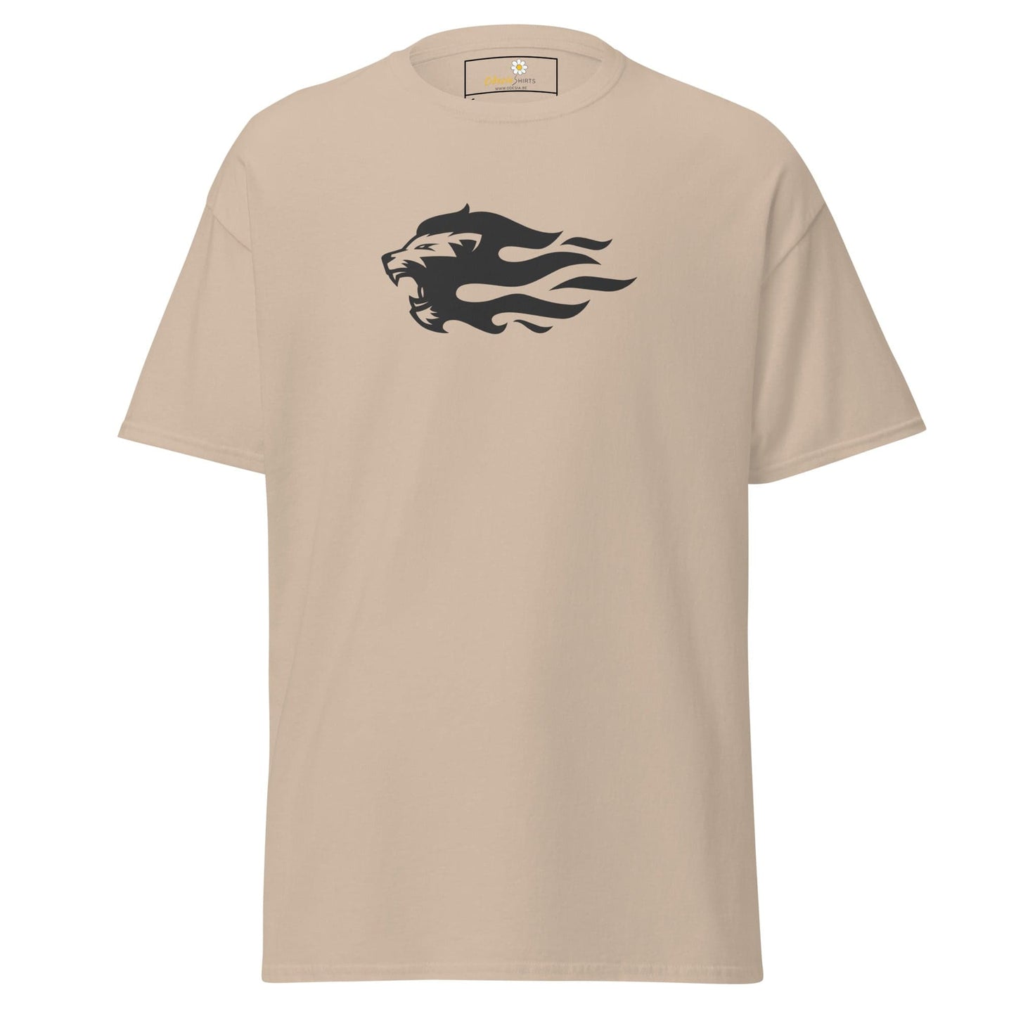 Unisex classic tee - WILD LIFE LION HEAD FLAME - REGULAR - Sand / S