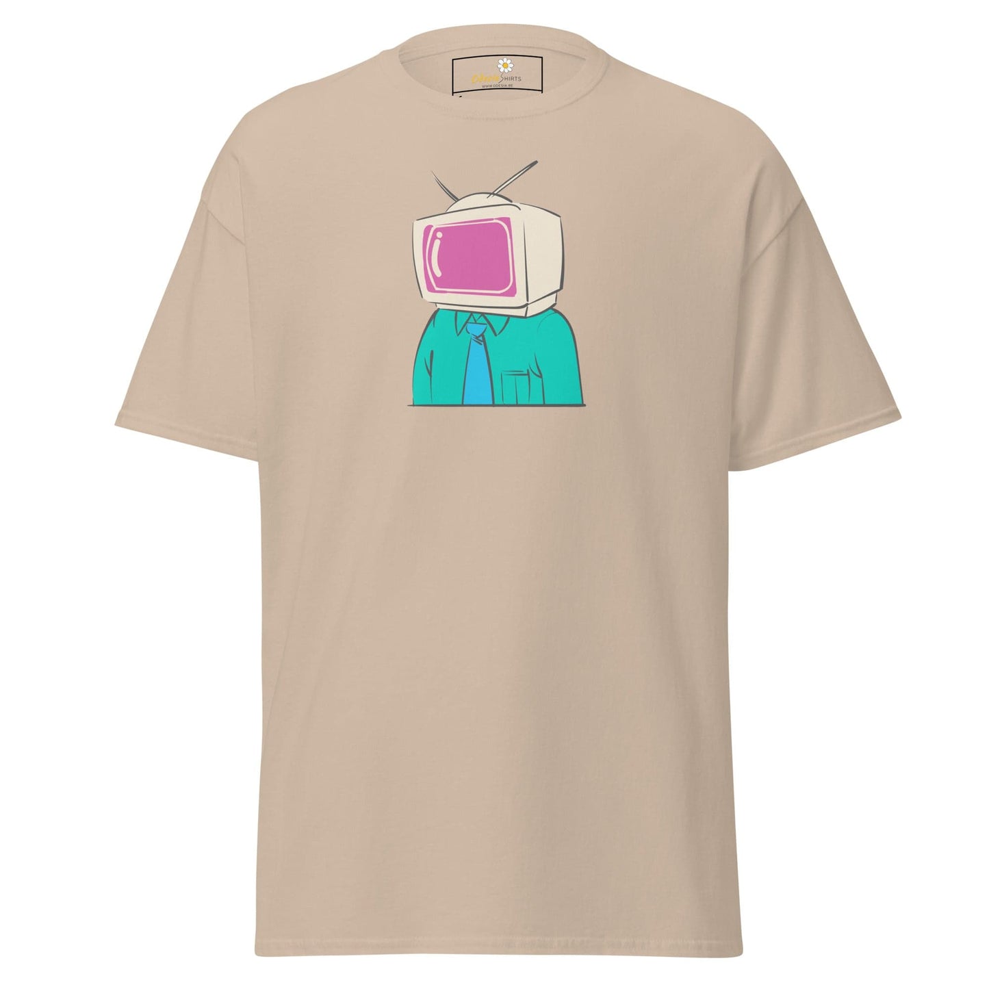 Unisex classic t-shirt - FANTASY TELEVISION HEAD - REGULAR - Sand / S