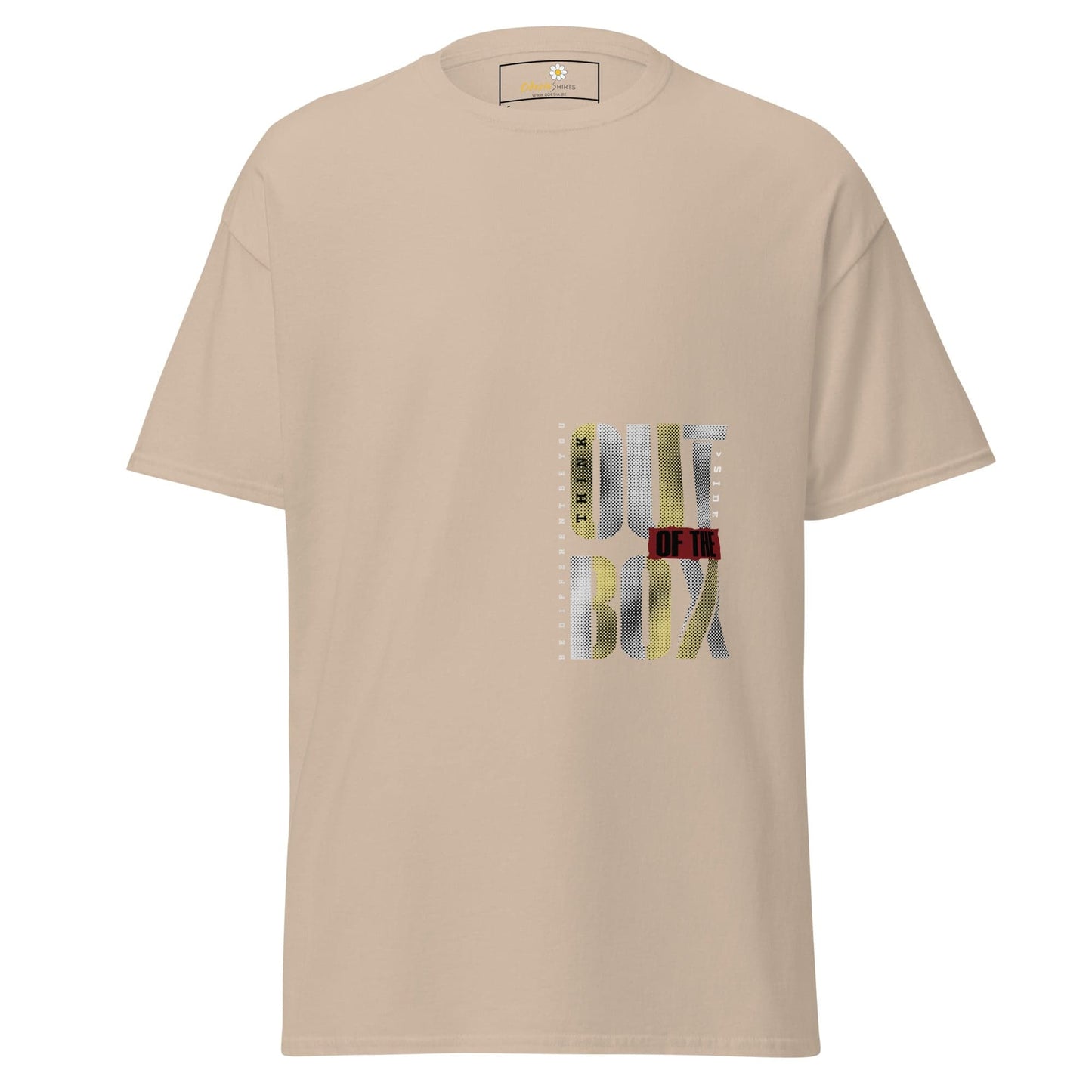 Unisex classic t-shirt - TEXT OUT OTHE BOX - REGULAR - Sand / S