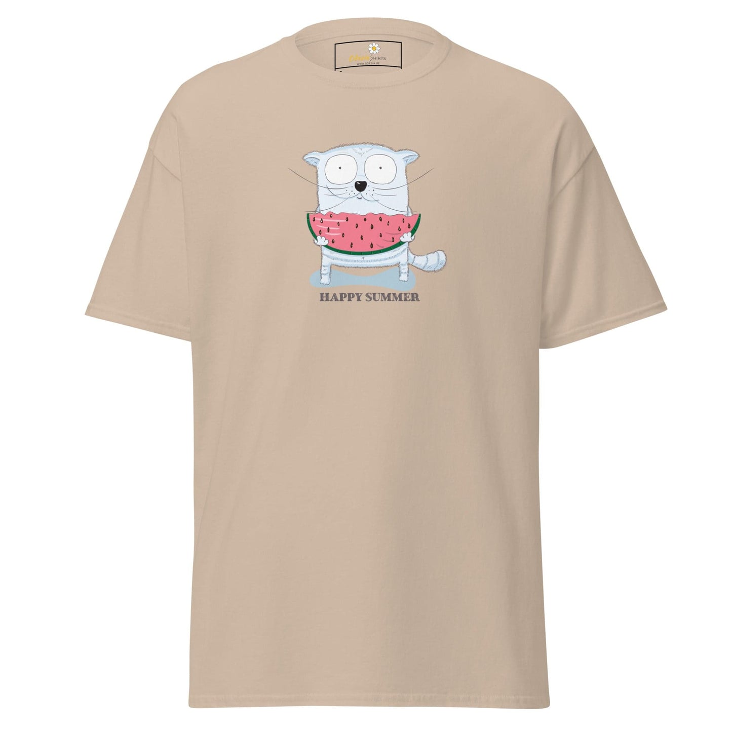 Unisex classic t-shirt - FUN ANIMALS HAPPY SUMMER - REGULAR - Sand / S
