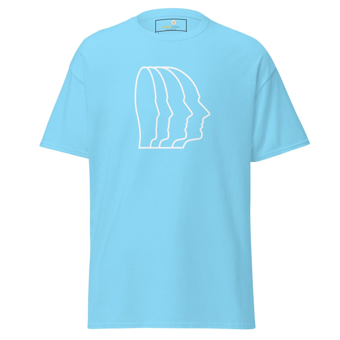 Unisex classic tee - ABSTRACT HEAD ONE - REGULAR - Sky / S