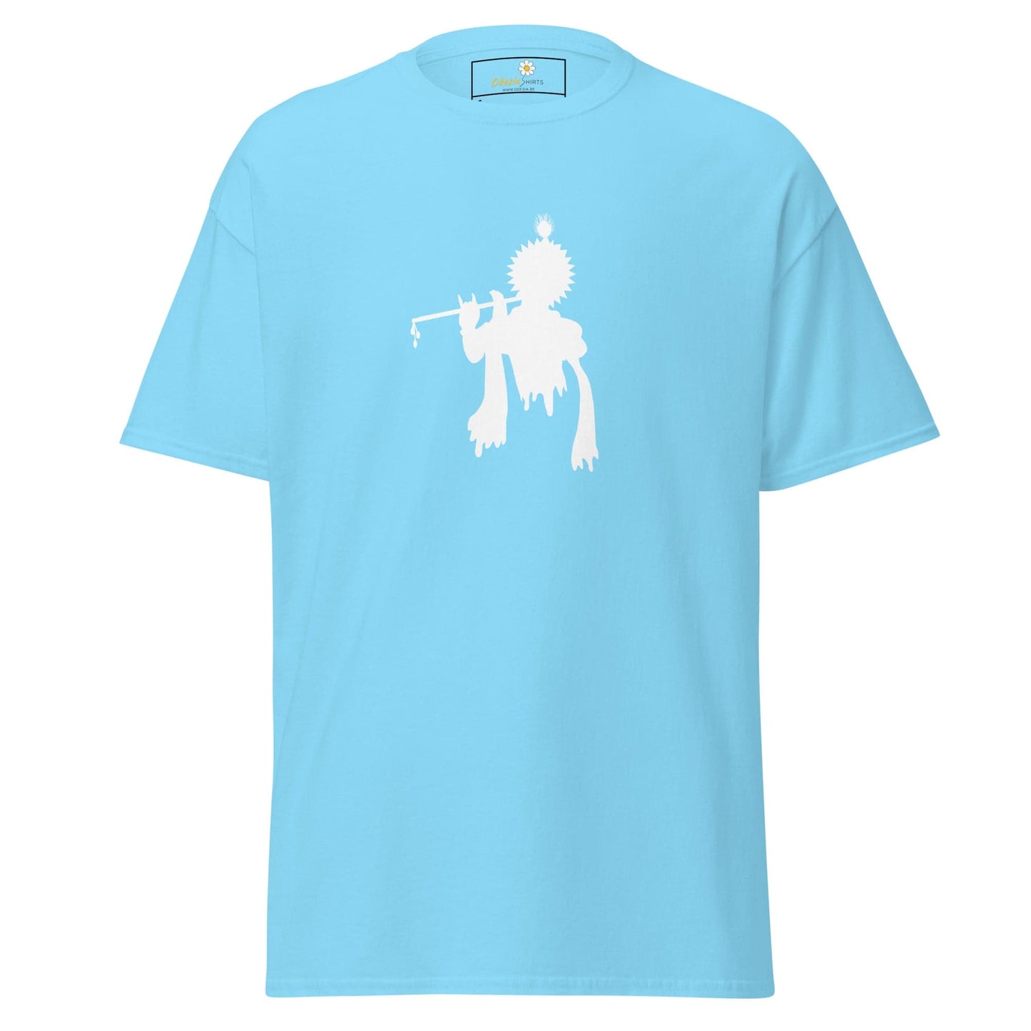 Unisex classic tee - SPIRITUAL KRISHNA’S FLUTE HEAD - REGULAR - Sky / S