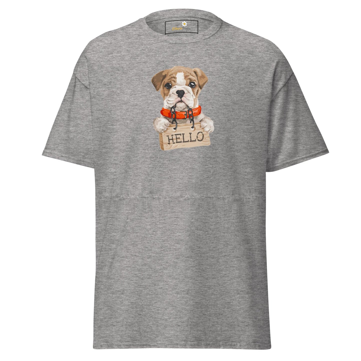 Unisex classic t-shirt - ANIMALS HELLO PUPPY - REGULAR - Sport Grey / S