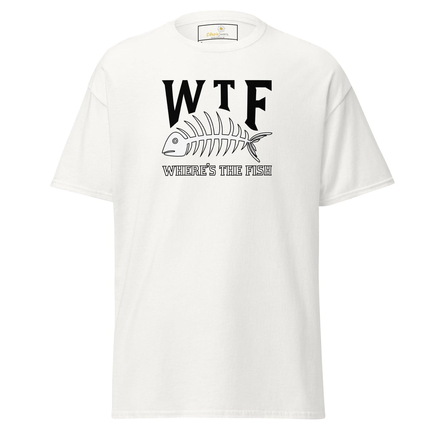 Unisex classic t-shirt - FUN WHERES THE FISH - REGULAR - White / S