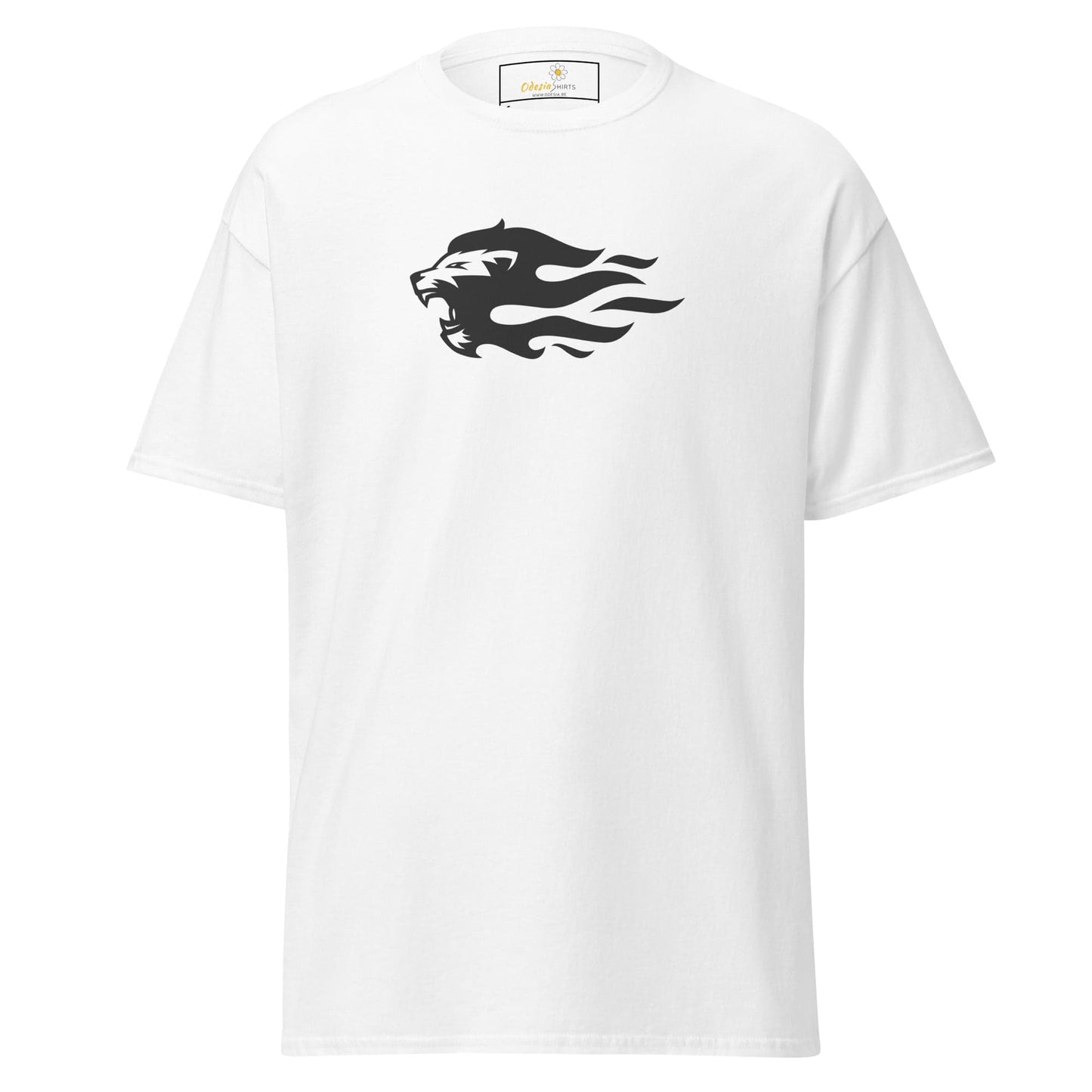 Unisex classic tee - WILD LIFE LION HEAD FLAME - REGULAR - White / S