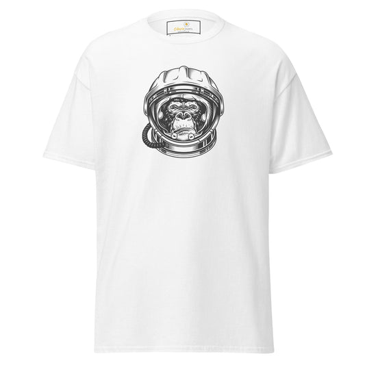 Unisex classic tee - WILD LIFE ASTRONAUT CHIMP - REGULAR - White / S