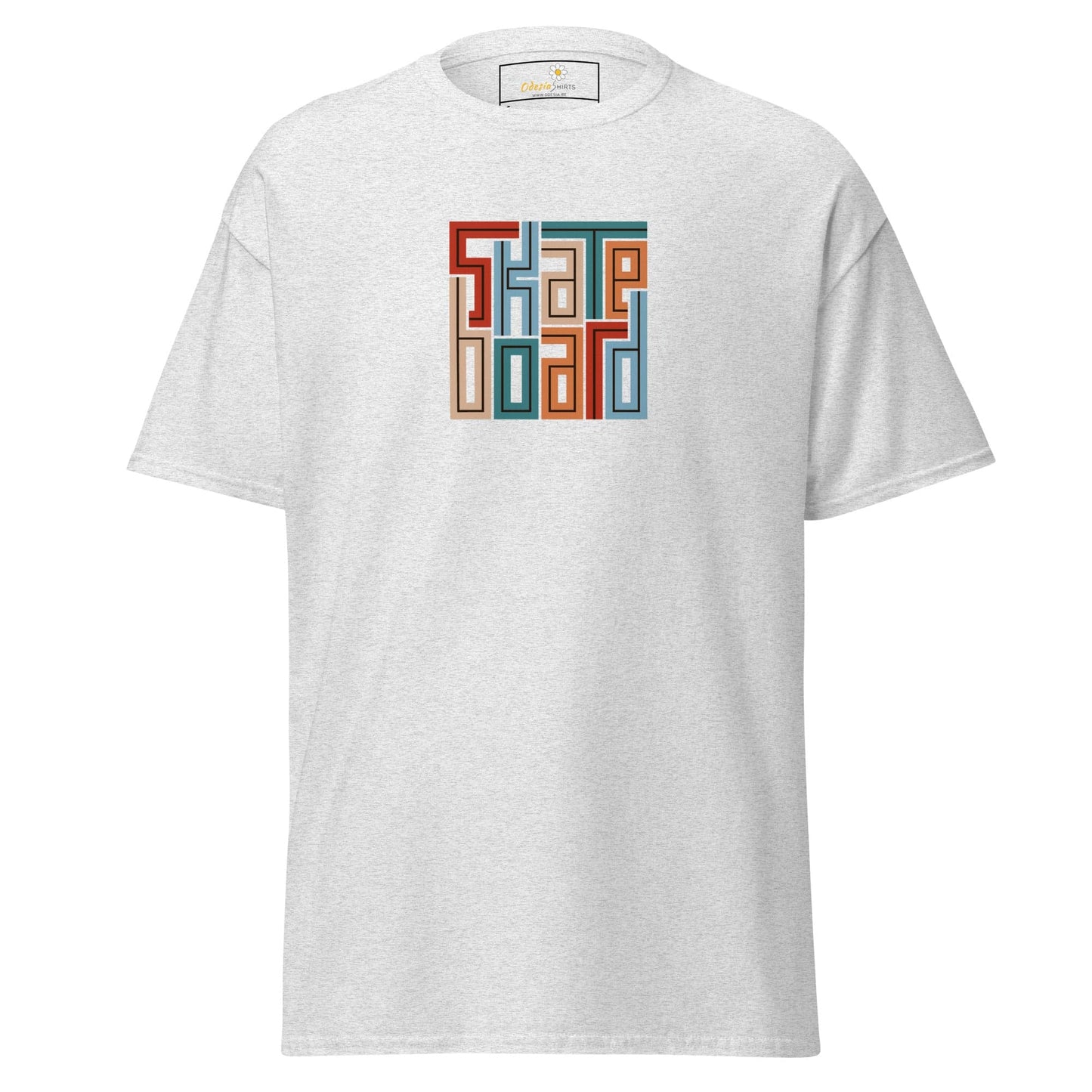 White T-shirt with Skateboard graphic from T-SHIRT DESIGN TEE for Men and Women