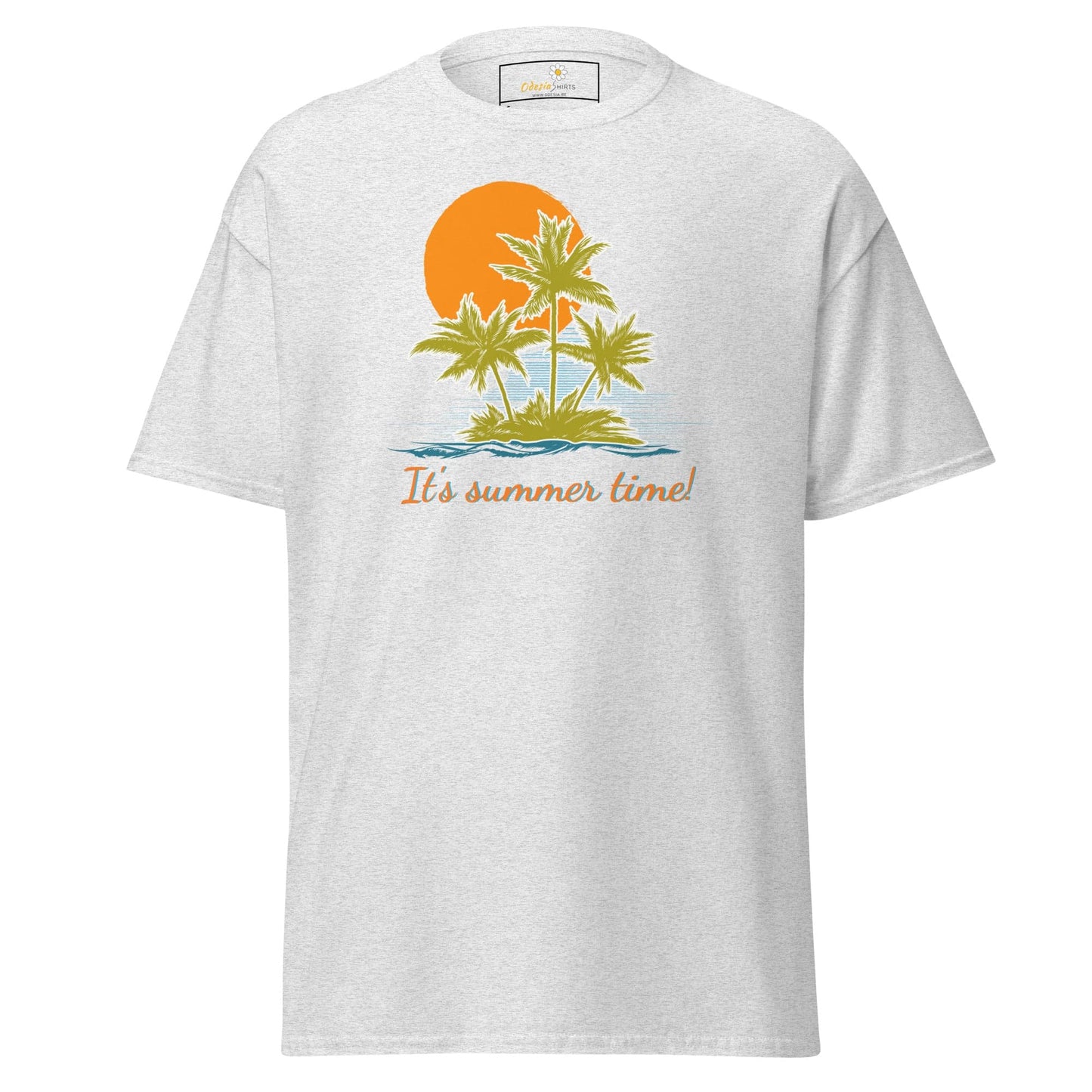 Unisex classic t-shirt - SUMMER TROPICAL TREES - REGULAR - Ash / S