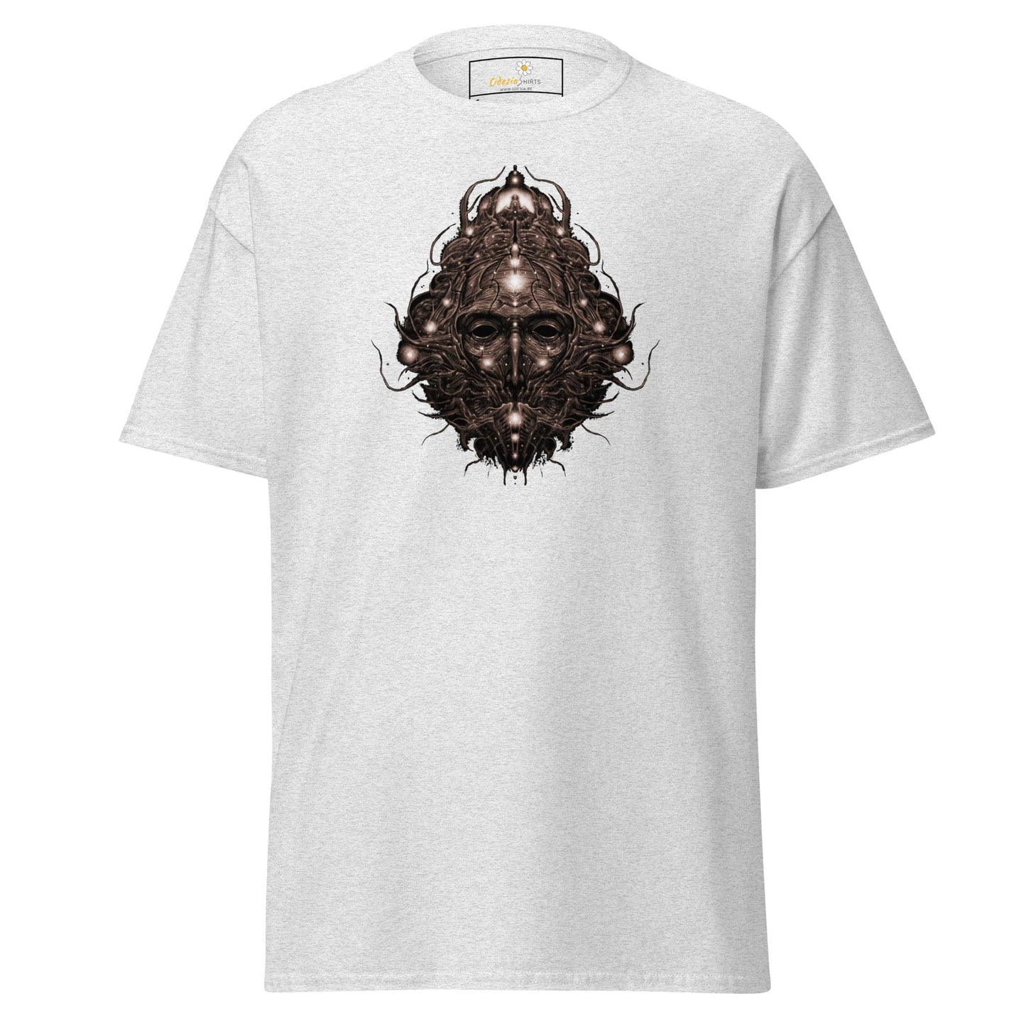 White T-shirt with face design from T-SHIRT DESIGN TEE collection for Men and Women