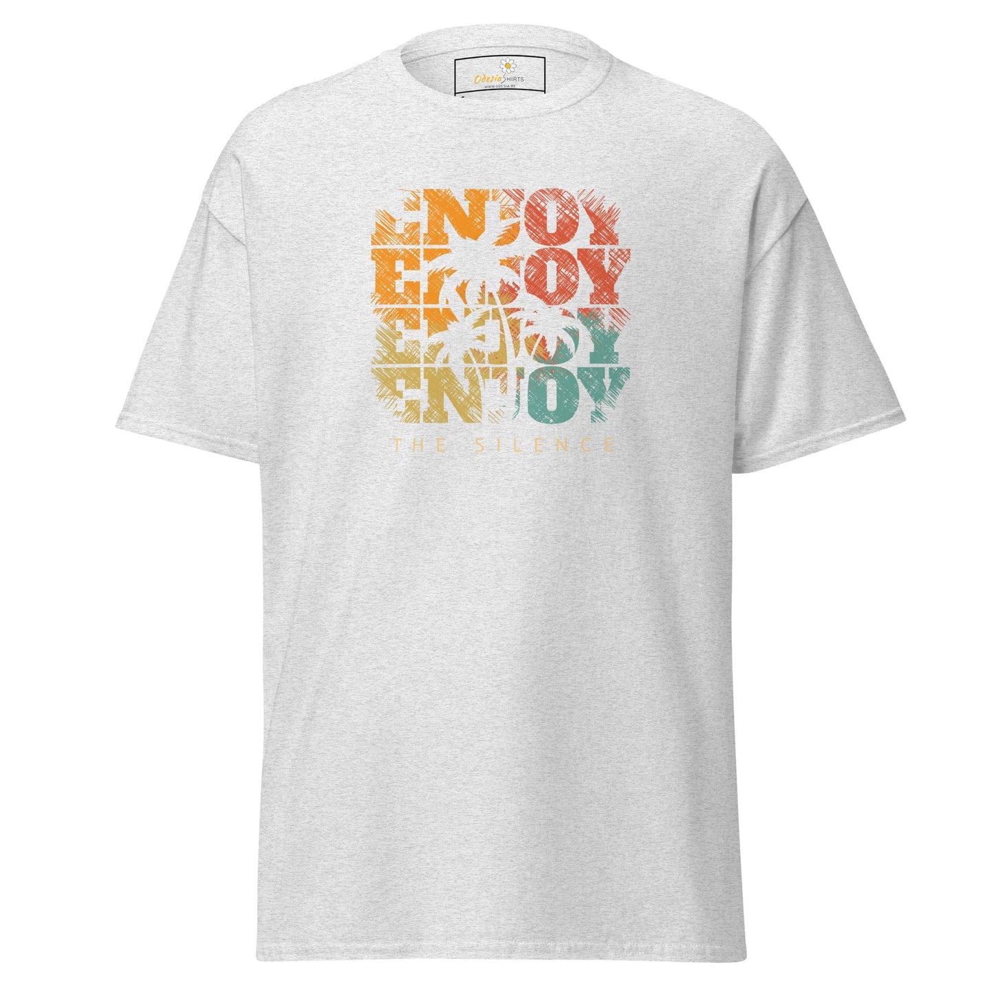 Unisex classic t-shirt - SUMMER ENJOY ENJOY - REGULAR - Ash / S
