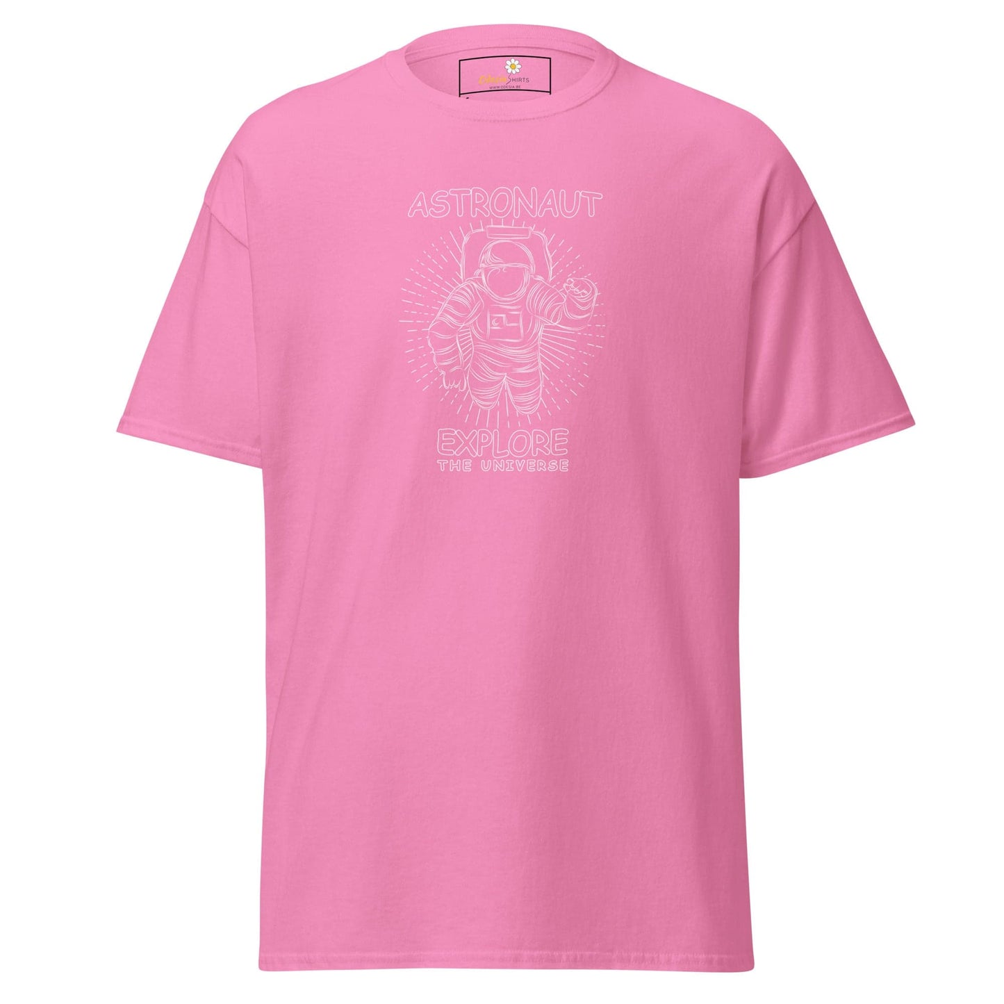 Unisex classic t-shirt - ASTRONAUT EXPLORE UNIVERSE - REGULAR - Azalea / S