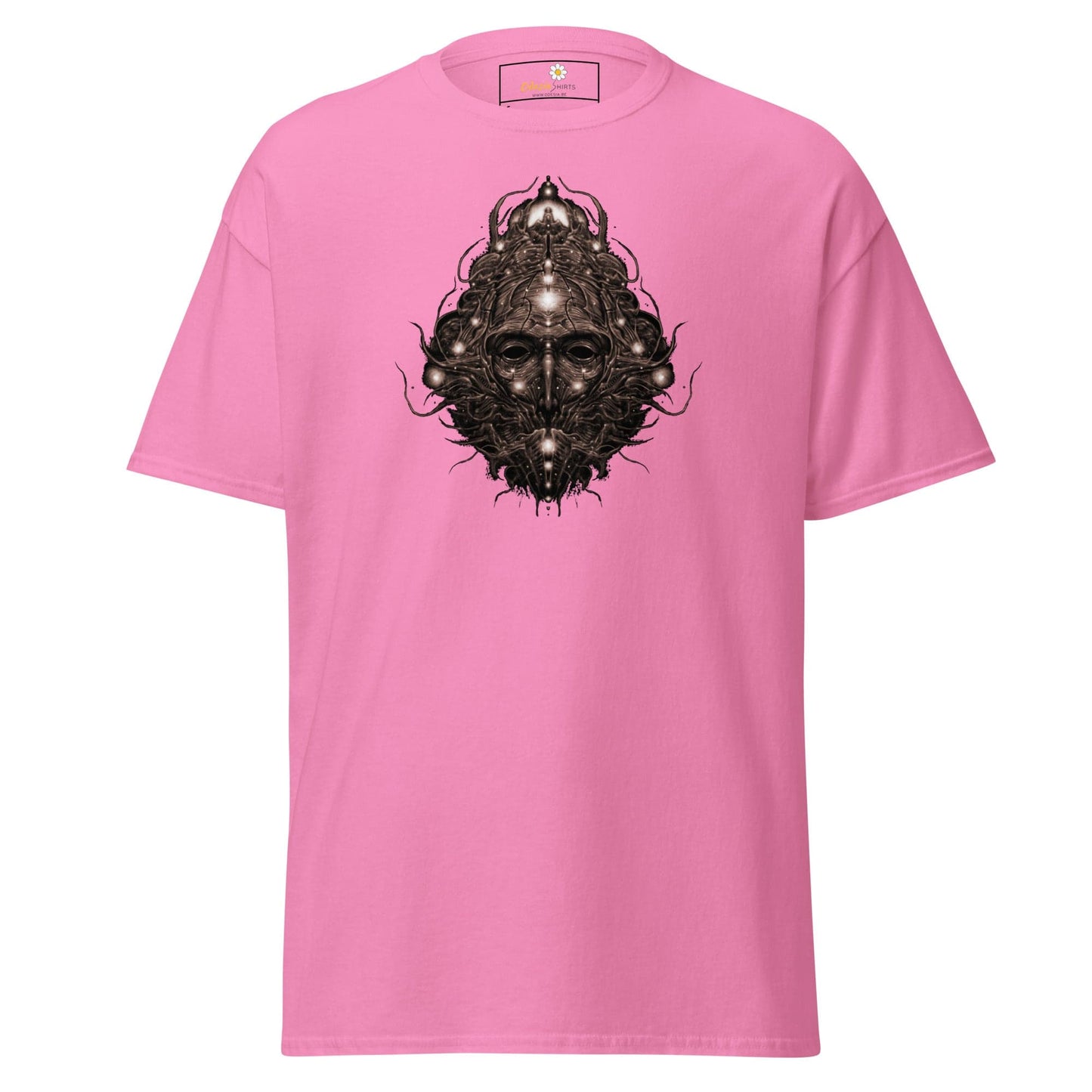 Pink T-shirt with face graphic from T-SHIRT DESIGN TEE for Men and Women S-XL