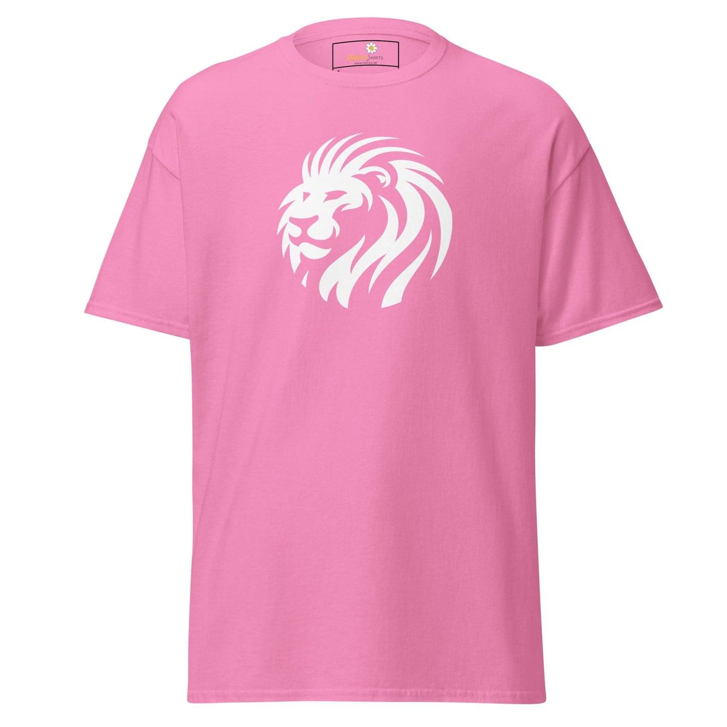 Unisex classic t-shirt - WILD LIFE LION HEAD CIRCLE - REGULAR - Azalea / S