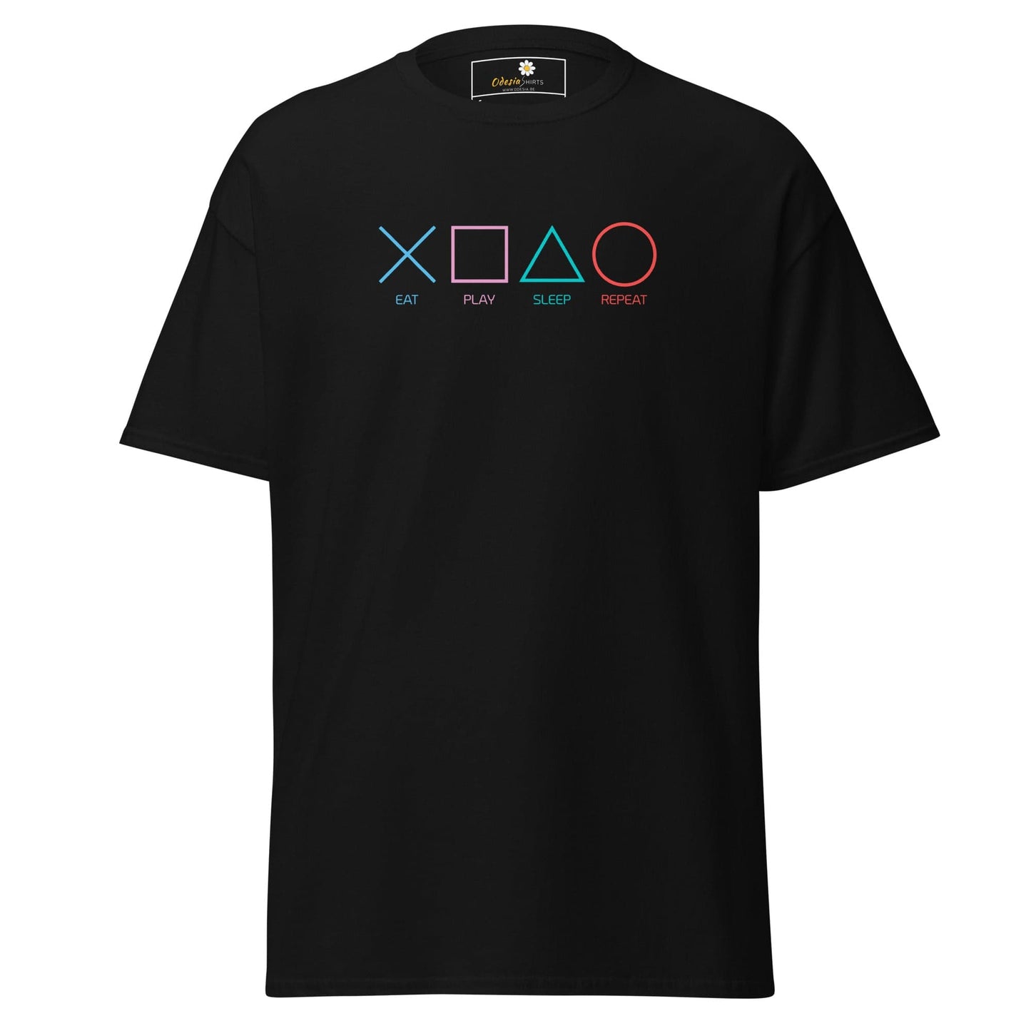 Unisex classic t-shirt - GAMERS PLAY BUTTONS - REGULAR - Black / S
