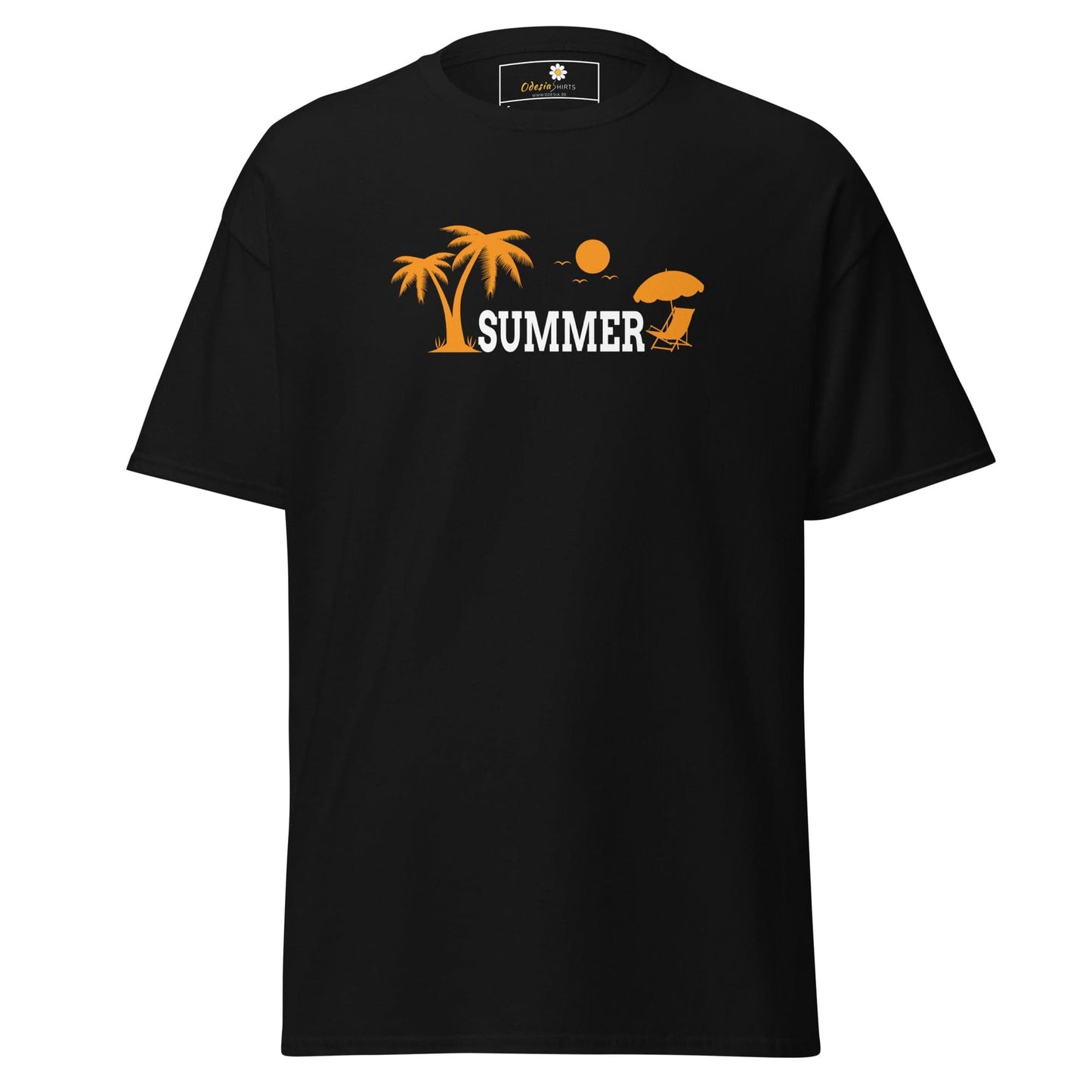 Unisex classic t-shirt - SUMMER TREES YEAH - REGULAR - Black / S