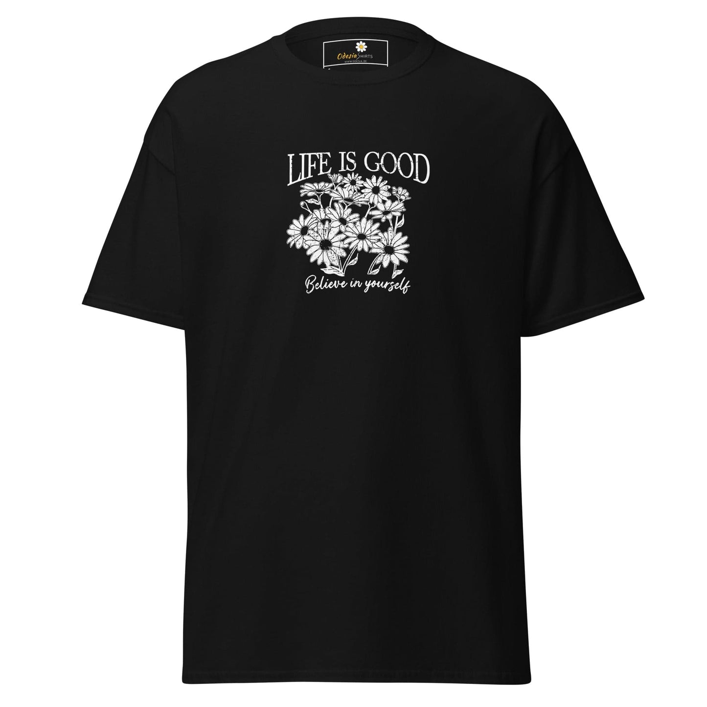 Unisex classic t-shirt - POSITIVE LIFE IS GOOD - REGULAR - Black / S