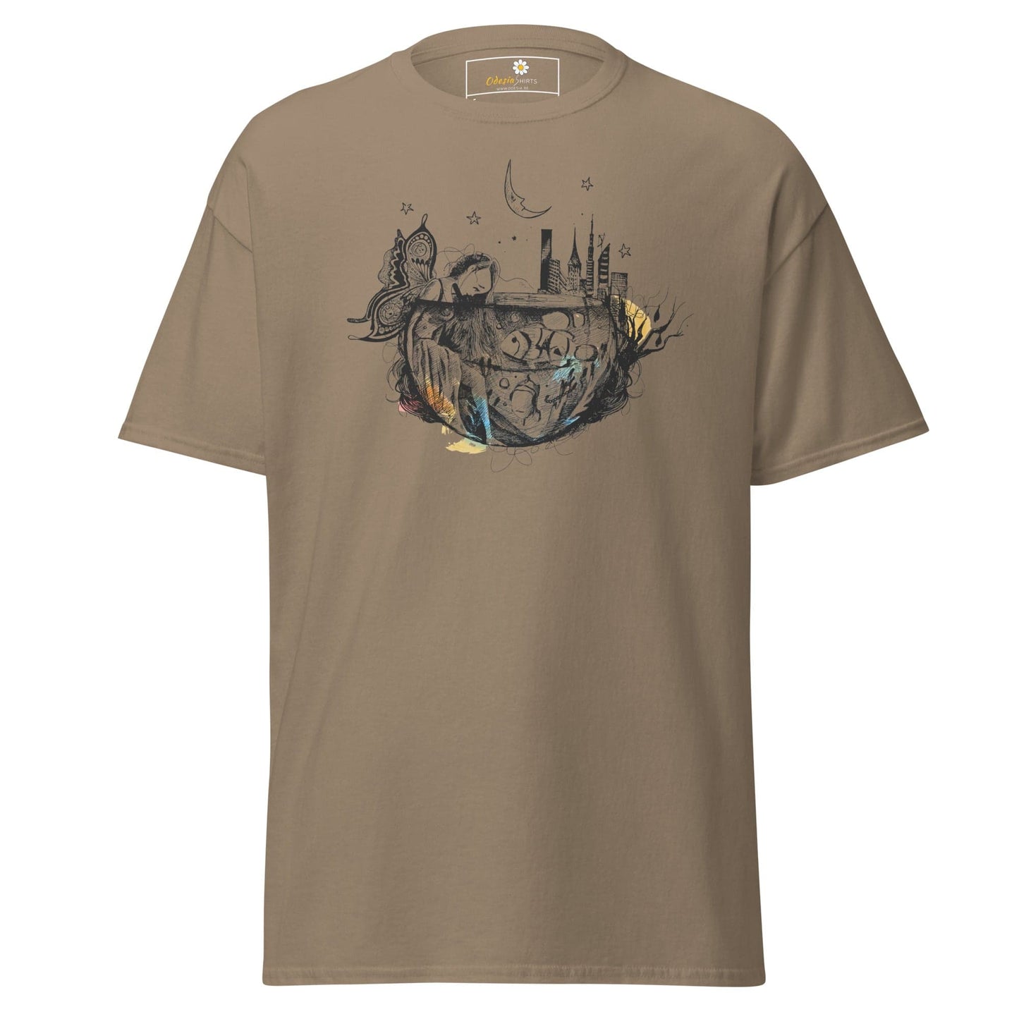 Unisex classic t-shirt - FANTASY GIRL FISHBOWL - REGULAR - Brown Savana / S