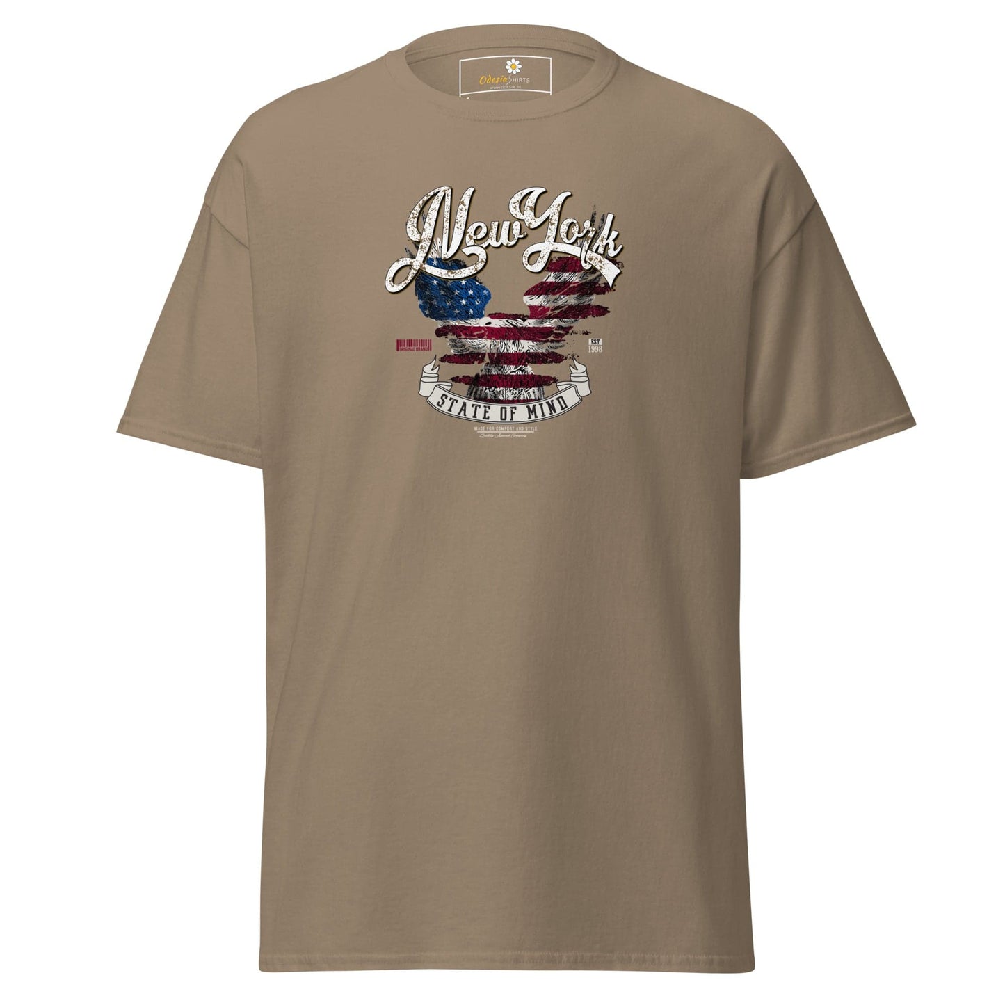 Unisex classic t-shirt - COUNTRY NEW YORK STATE OF MIND - REGULAR - Brown Savana / S