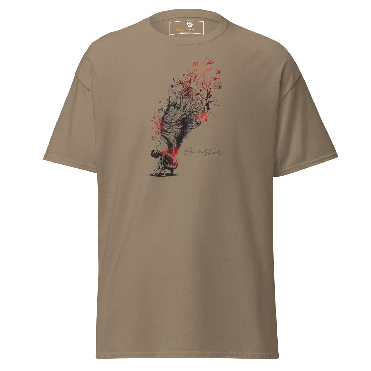 Unisex classic t-shirt - FANTASY ANGEL GLORY - REGULAR - Brown Savana / S