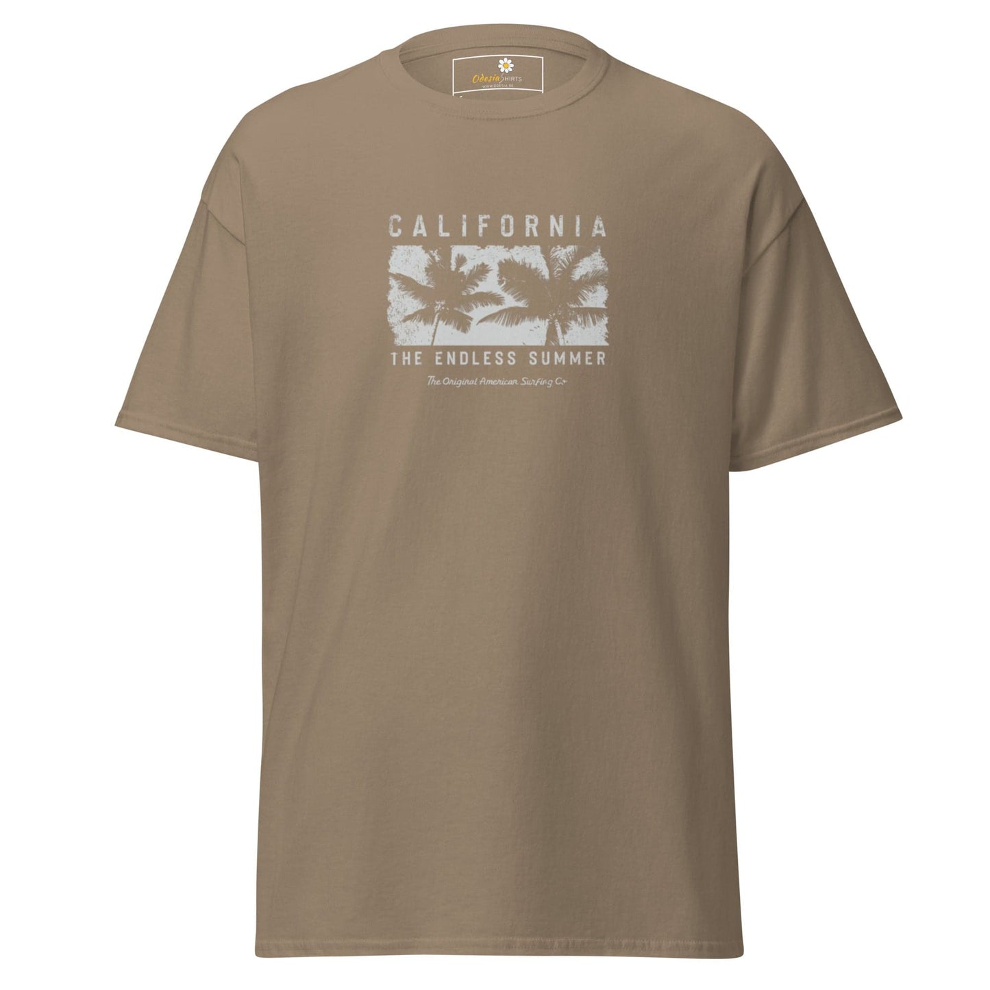 Unisex classic t-shirt - SUMMER CALIFORNIA TREES - REGULAR - Brown Savana / S