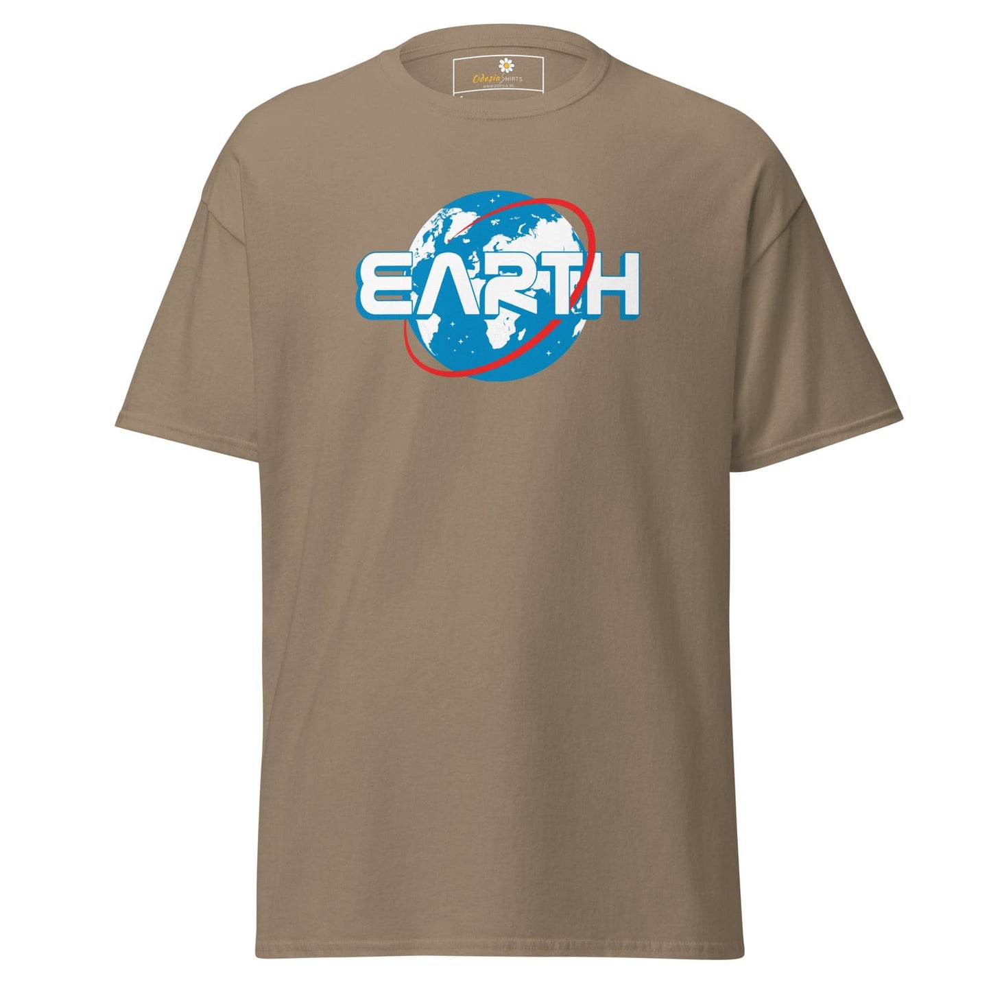 Unisex classic t-shirt - SPACE ASTRONAUT EARTH - REGULAR - Brown Savana / S