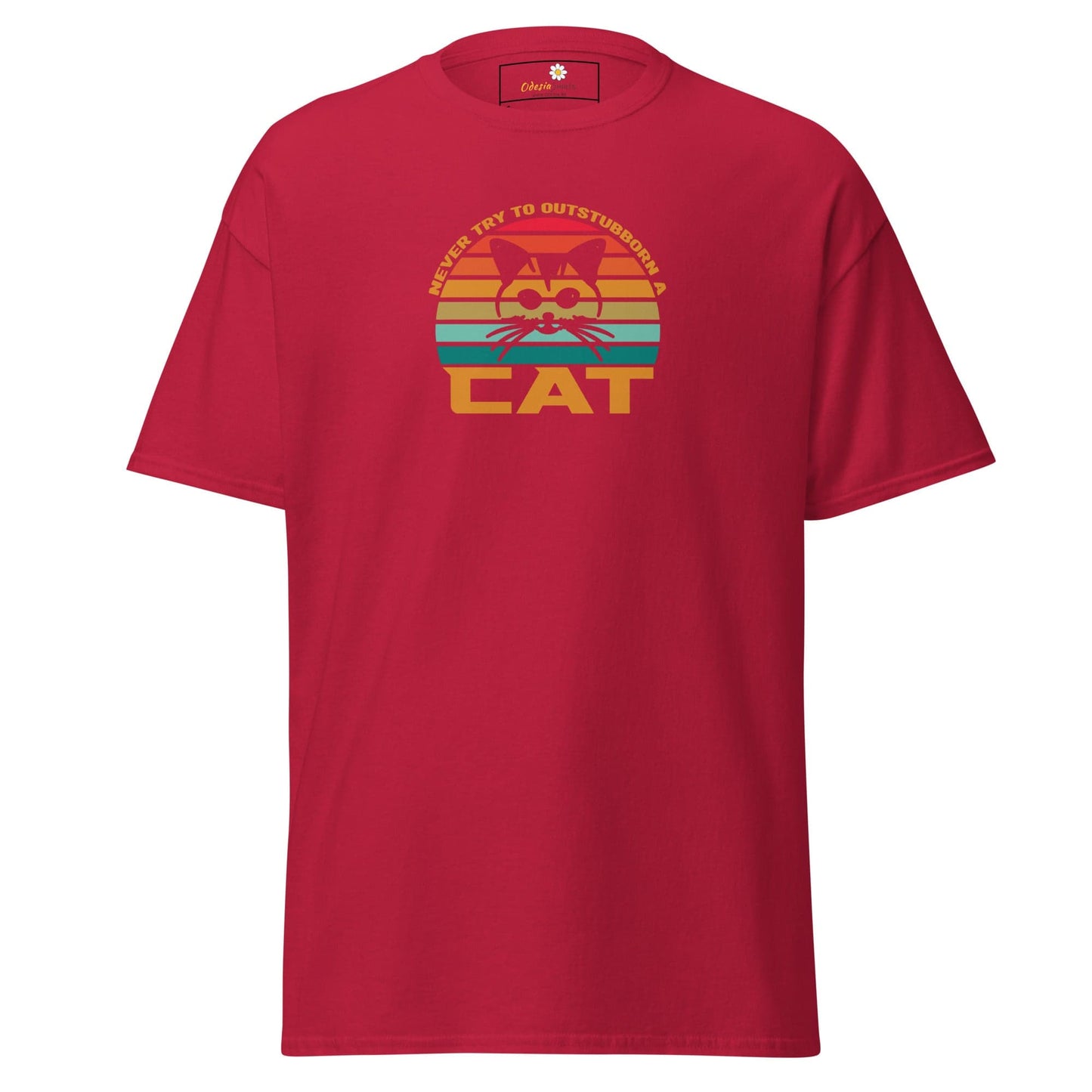 Unisex classic t-shirt - ANIMALS DONT TRY CAT - REGULAR - Cardinal / S