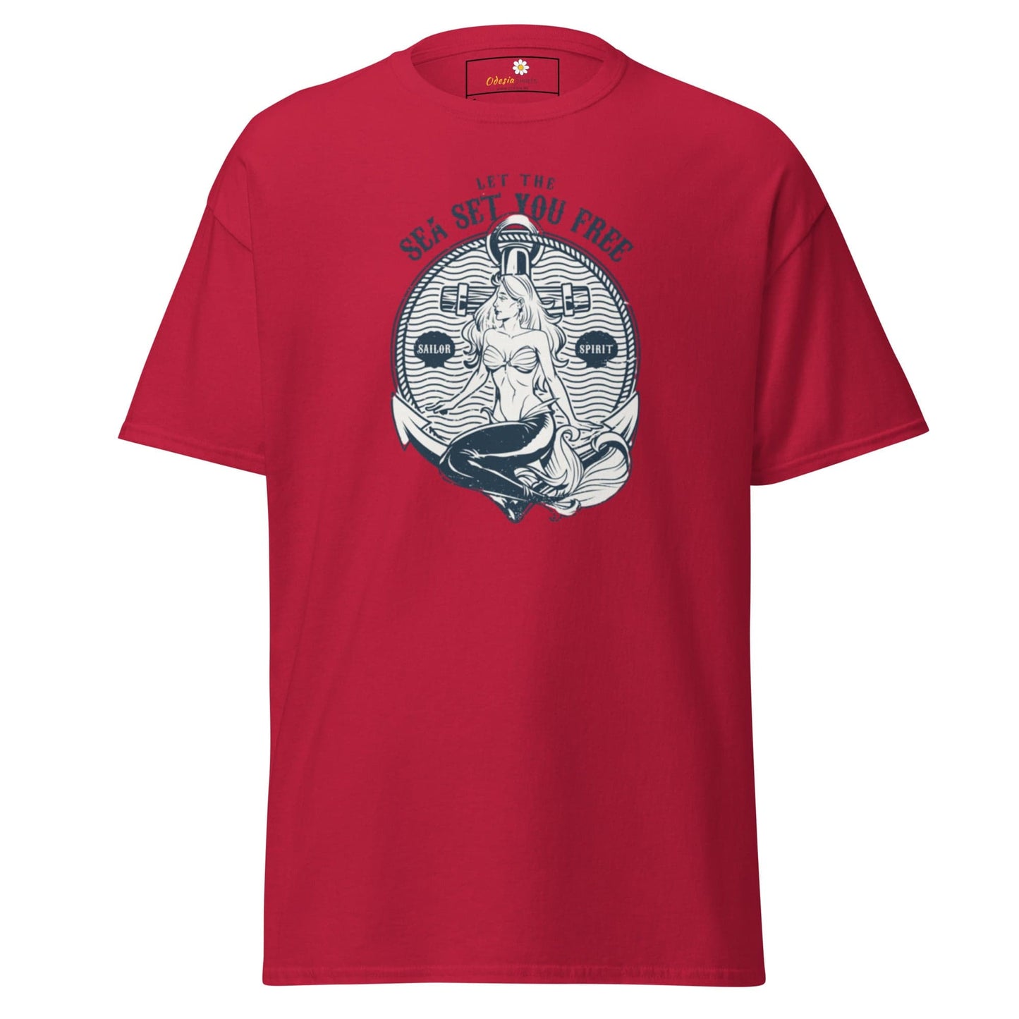 Unisex classic t-shirt - MYSTIC MERMAID SEA SET YOU FREE - REGULAR - Cardinal / S