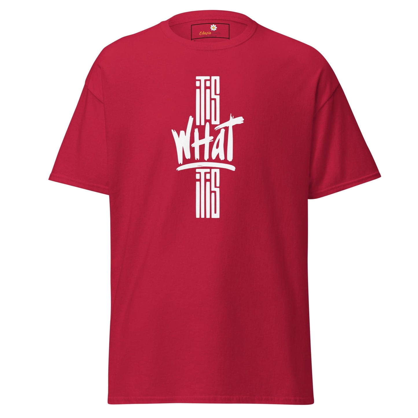 Unisex classic t-shirt - TEXT WHAT IT IS - REGULAR - Cardinal / S