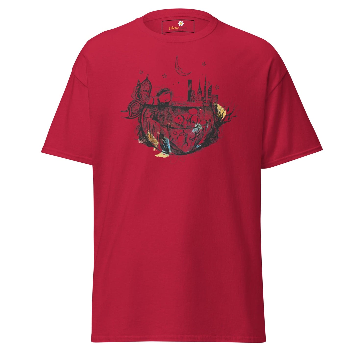 Unisex classic t-shirt - FANTASY GIRL FISHBOWL - REGULAR - Cardinal / S
