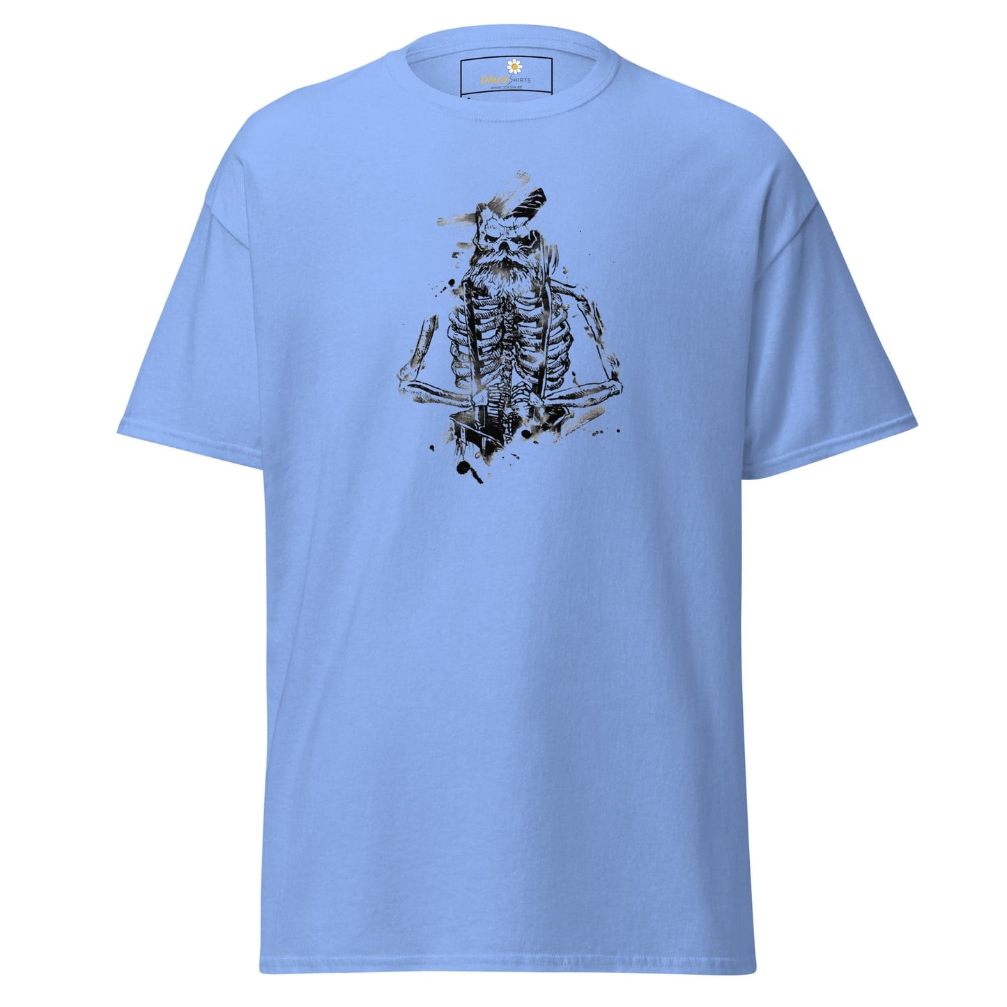 Unisex classic t-shirt - SKULL OLD GUY - REGULAR - Carolina Blue / S