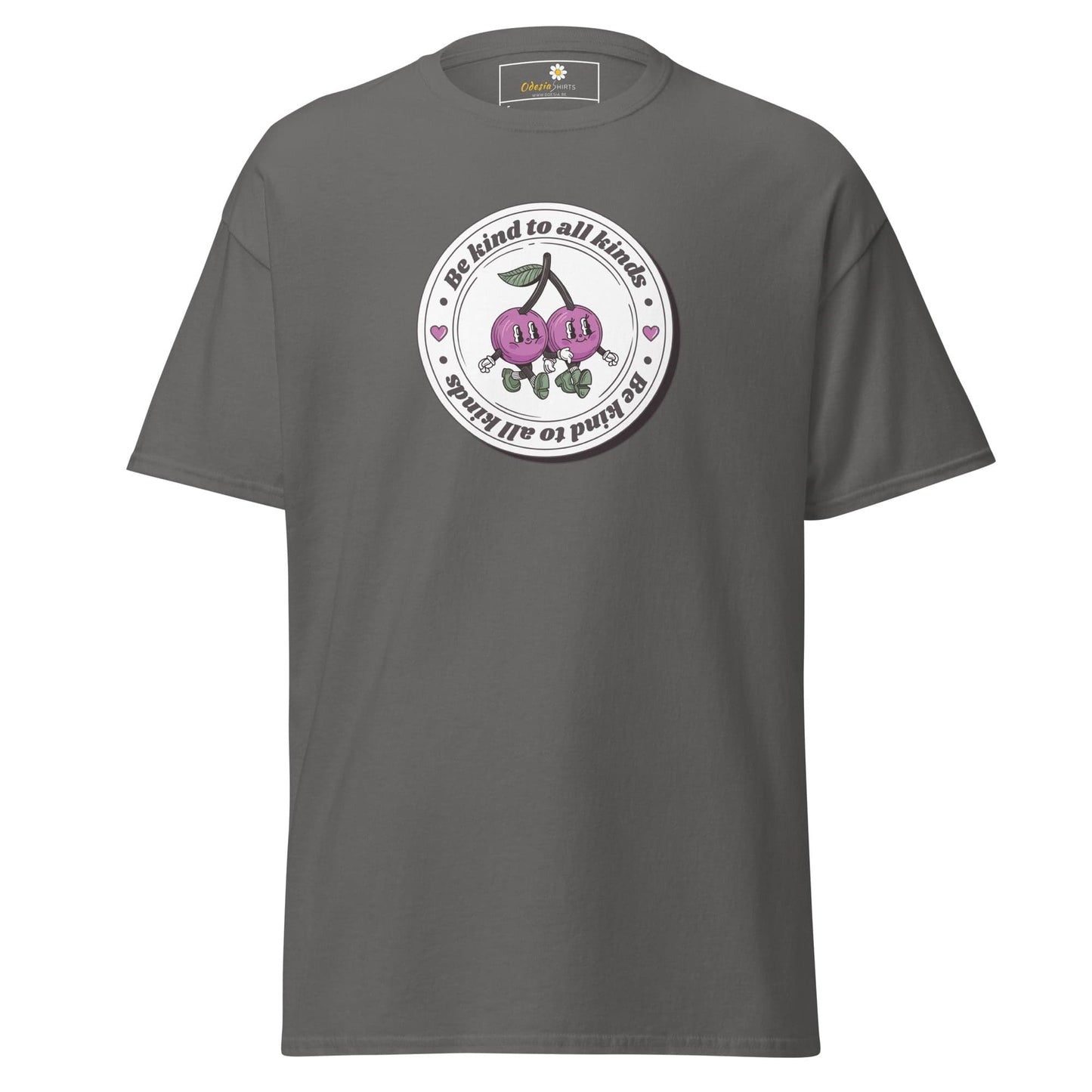 Unisex classic t-shirt - VEGAN POSITIVE BE KIND TO ALL - REGULAR - Charcoal / S