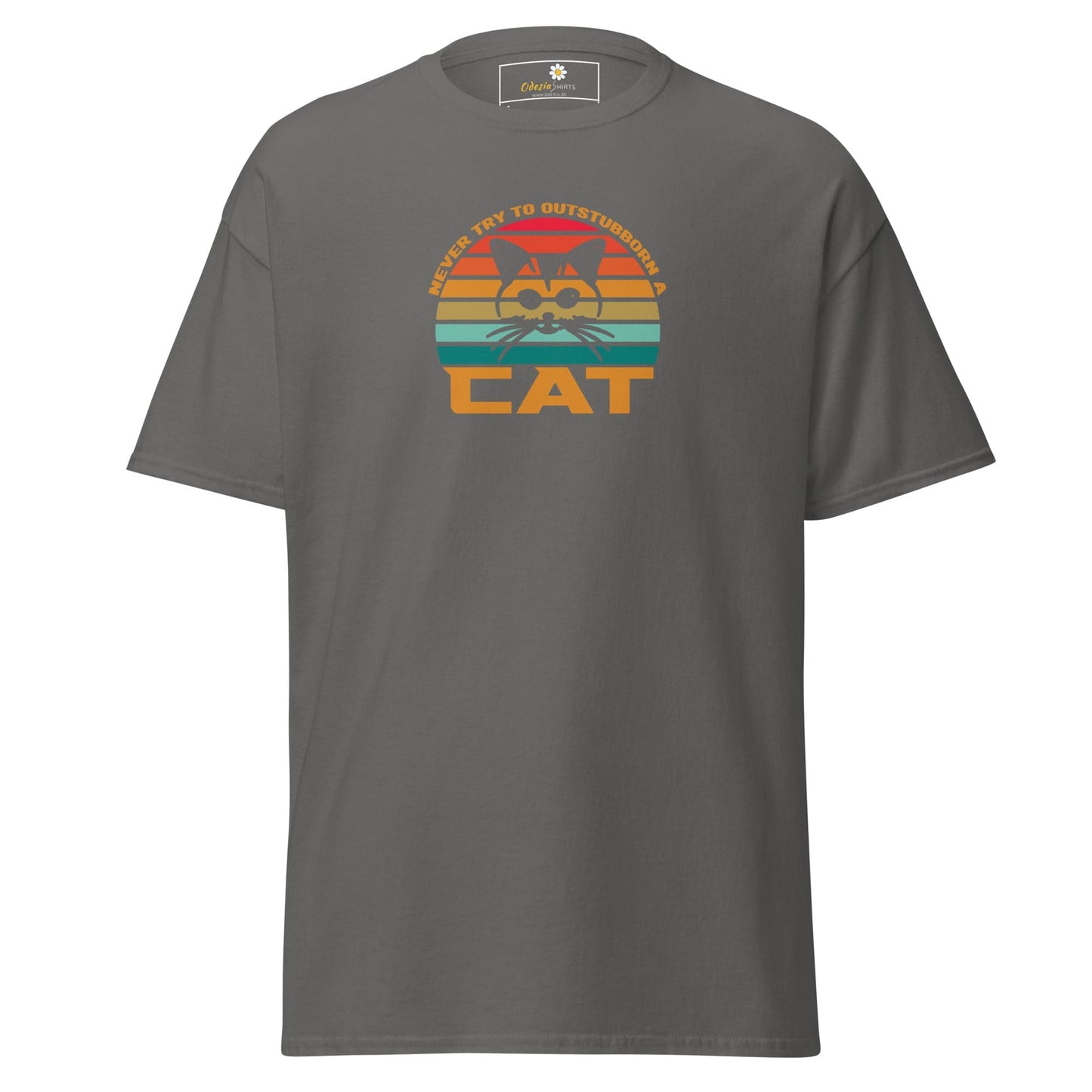 Unisex classic t-shirt - ANIMALS DONT TRY CAT - REGULAR - Charcoal / S