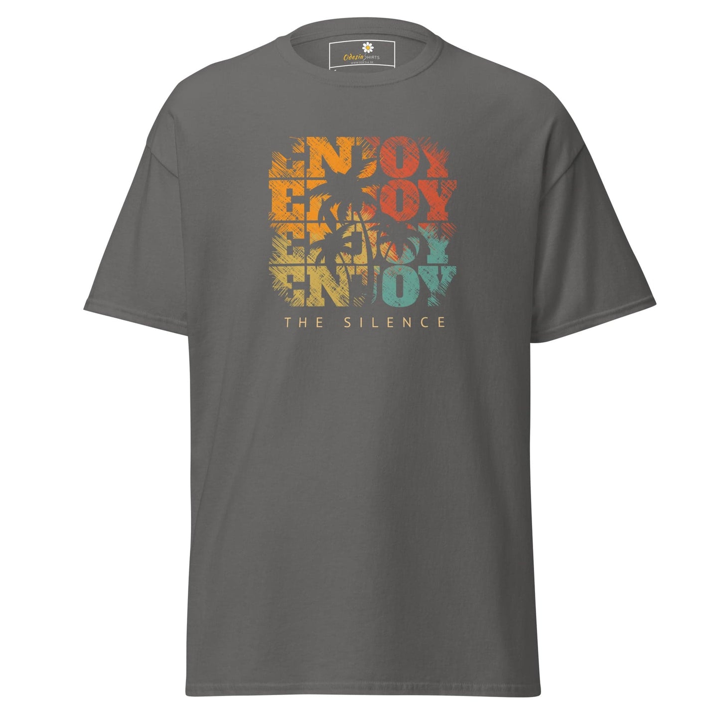 Unisex classic t-shirt - SUMMER ENJOY ENJOY - REGULAR - Charcoal / S