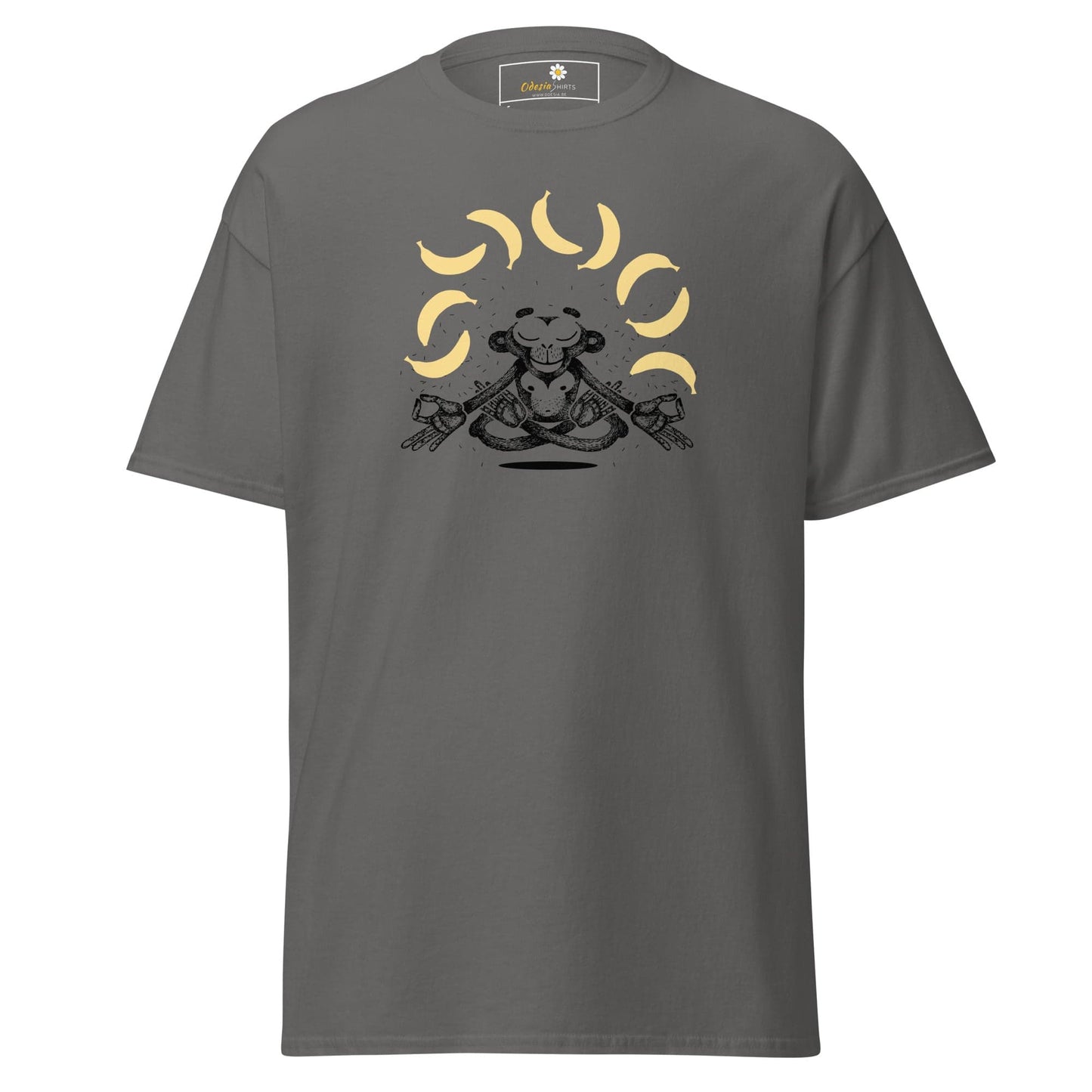 Unisex classic t-shirt - FUN MONKEY BANANA - REGULAR - Charcoal / S