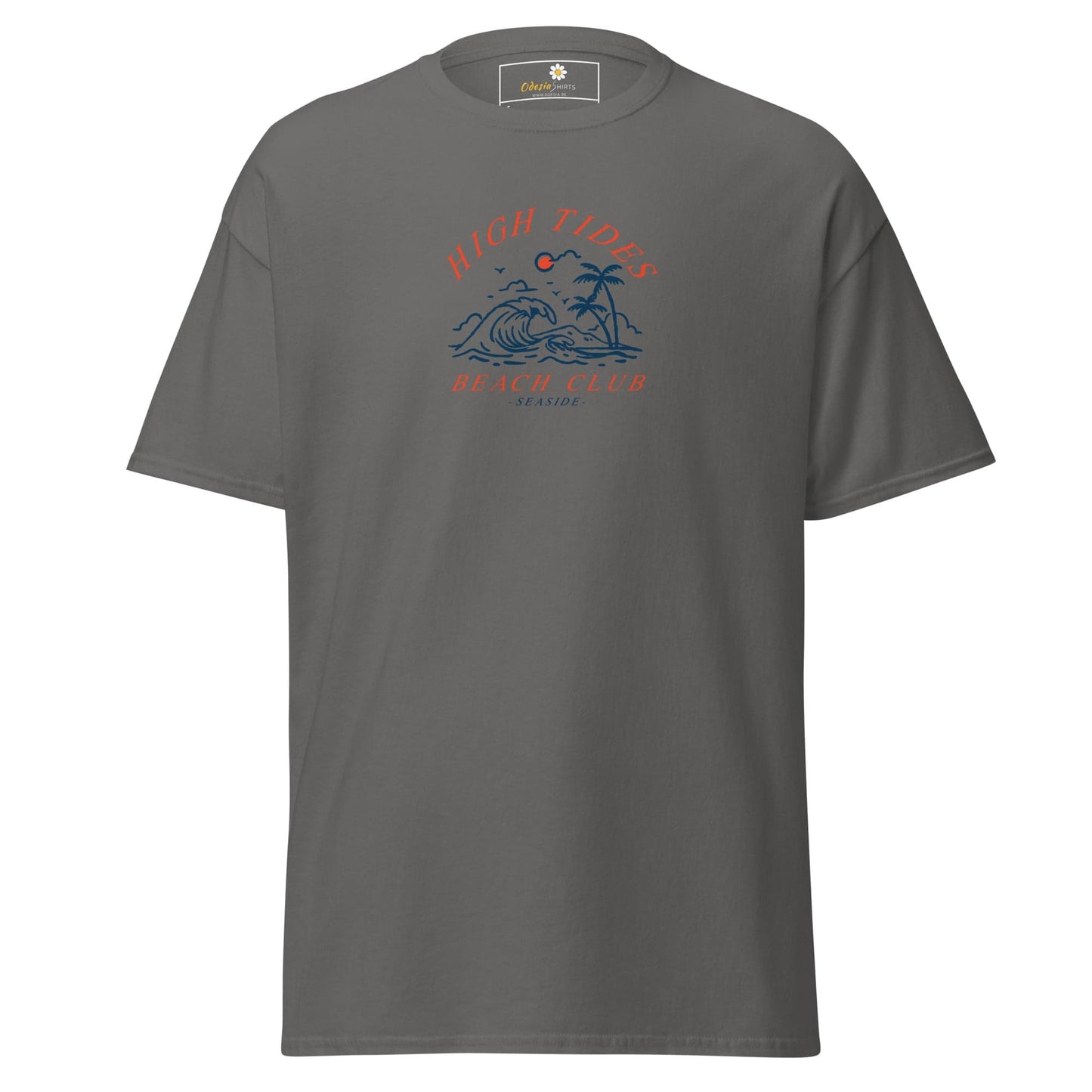 Unisex classic t-shirt - SUMMER HIGH TIDES BEACH CLUB - REGULAR - Charcoal / S