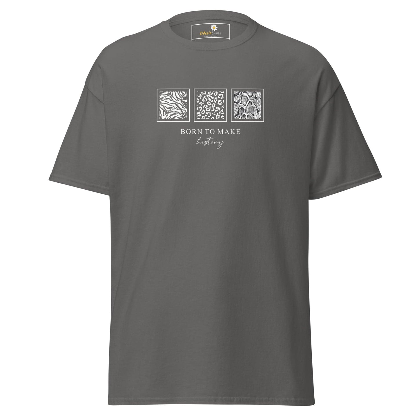 Unisex classic t-shirt - MISC BORN TO MAKE HISTORY - Charcoal / S