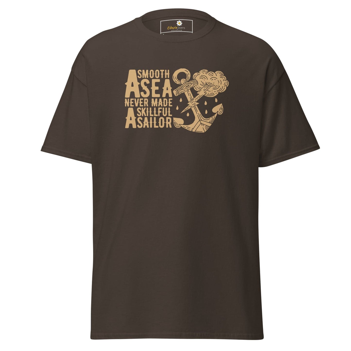 Unisex classic t-shirt - SEALIFE SMOOTH SEA MADE SAILOR - REGULAR - Dark Chocolate / S