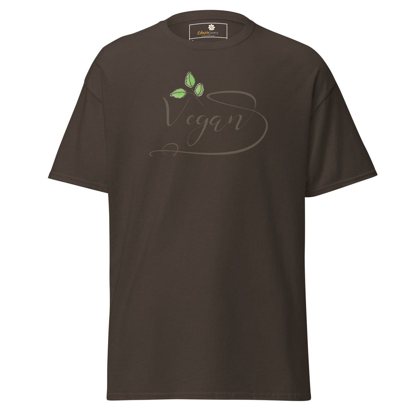 Unisex classic t-shirt - VEGAN GLORY - REGULAR - Dark Chocolate / S