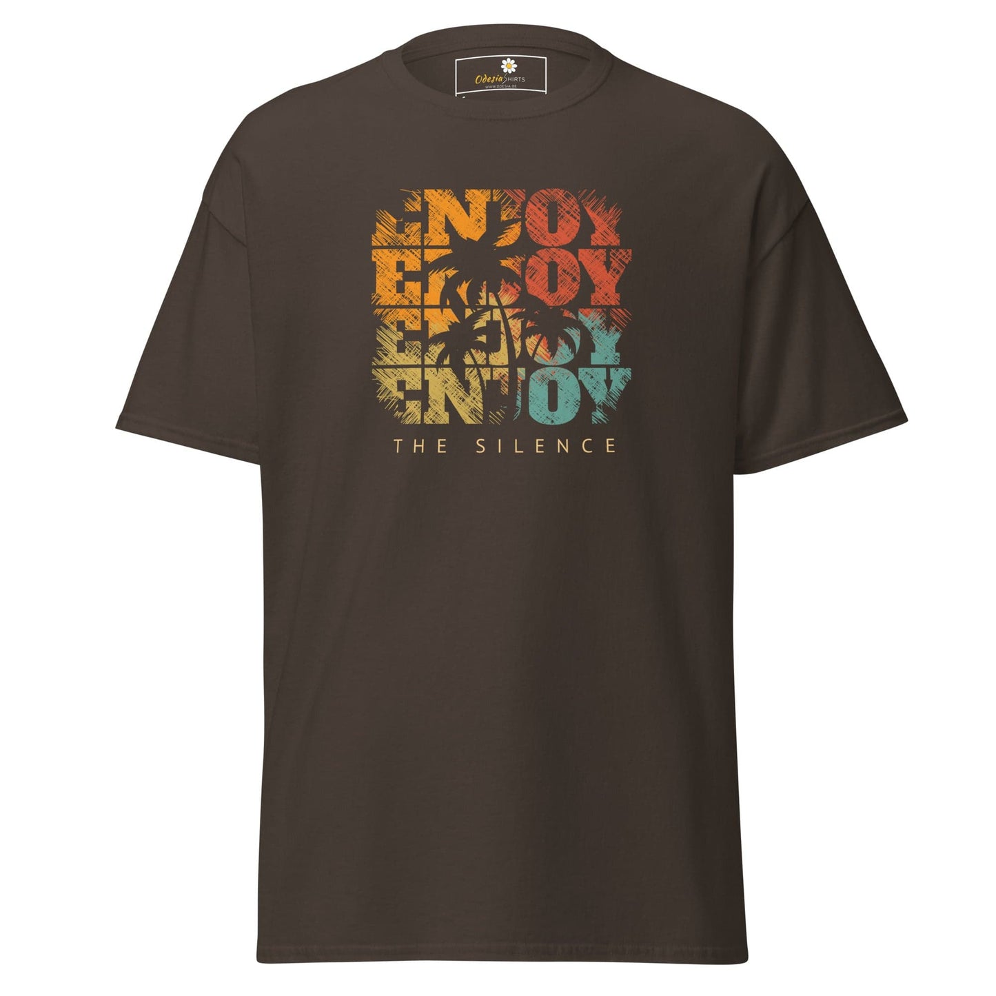 Unisex classic t-shirt - SUMMER ENJOY ENJOY - REGULAR - Dark Chocolate / S