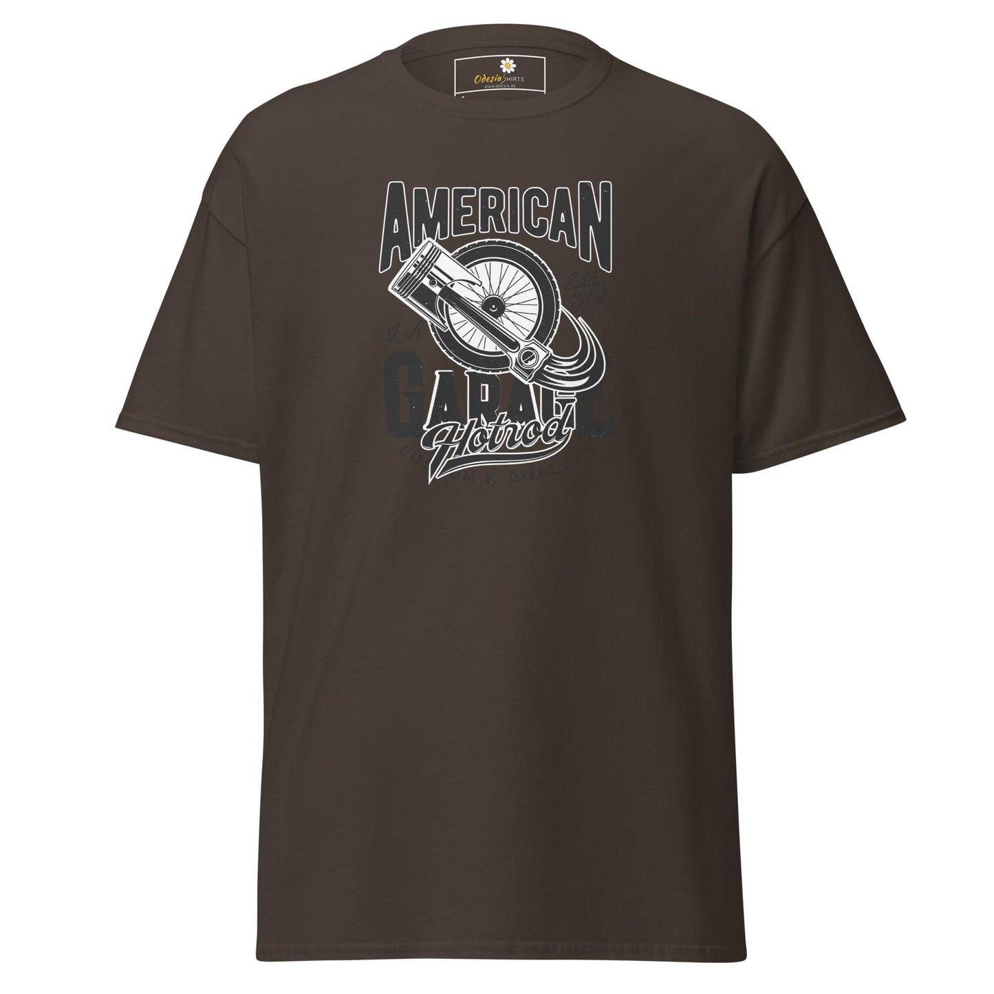 Brown T-shirt with graphic design for Men and Women available in sizes S to XL