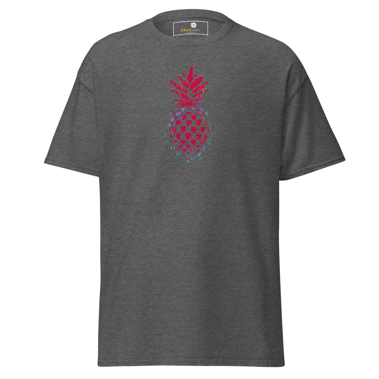 Gray T-shirt with pineapple design for Men and Women in sizes S to XL