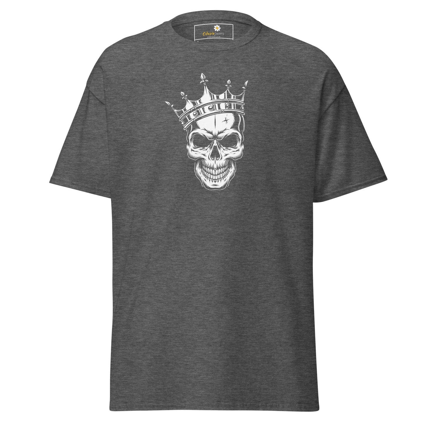 Unisex classic t-shirt - SKULL KING - REGULAR - Dark Heather / S