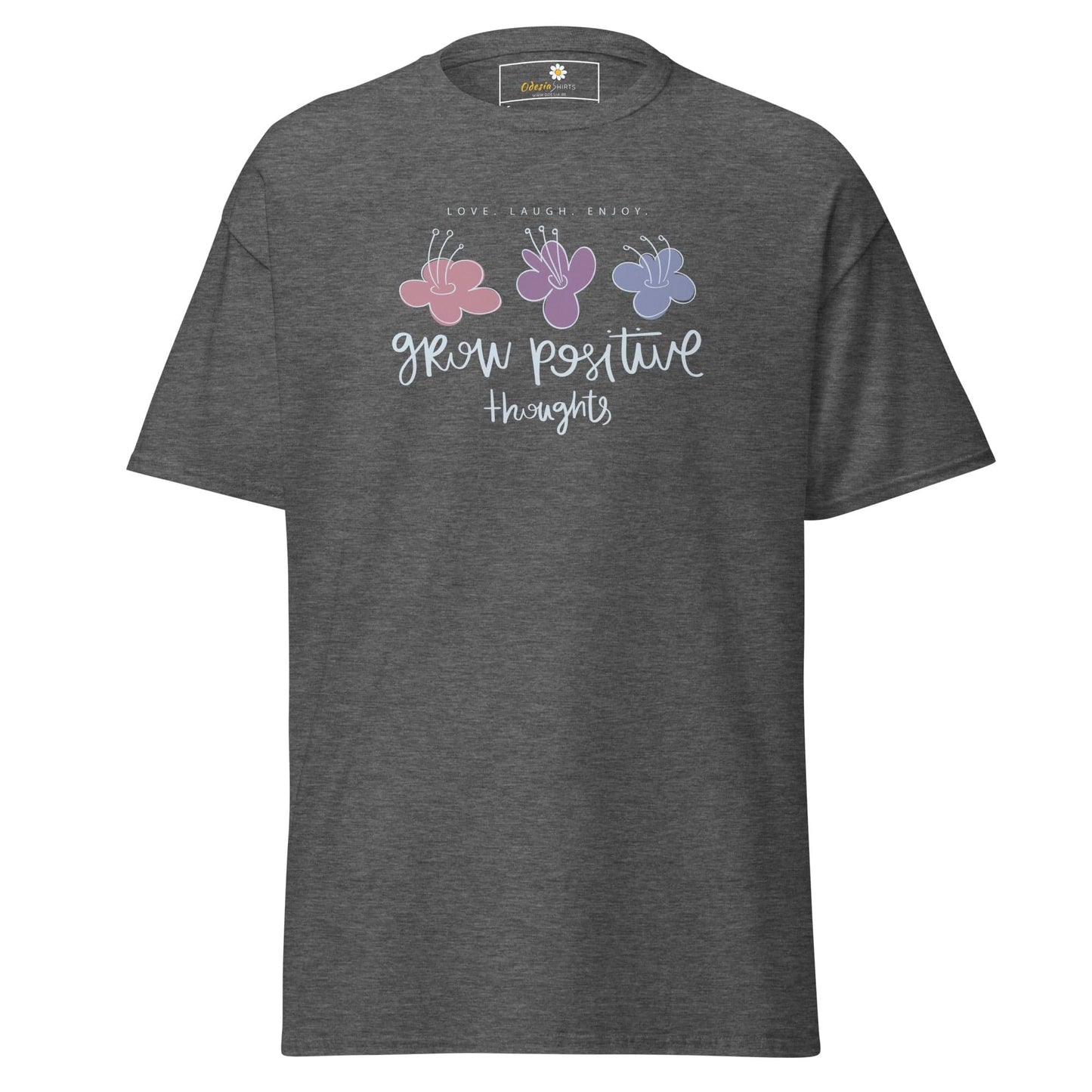 Unisex classic t-shirt - POSITIVE GROW THOUGHTS - REGULAR - Dark Heather / S